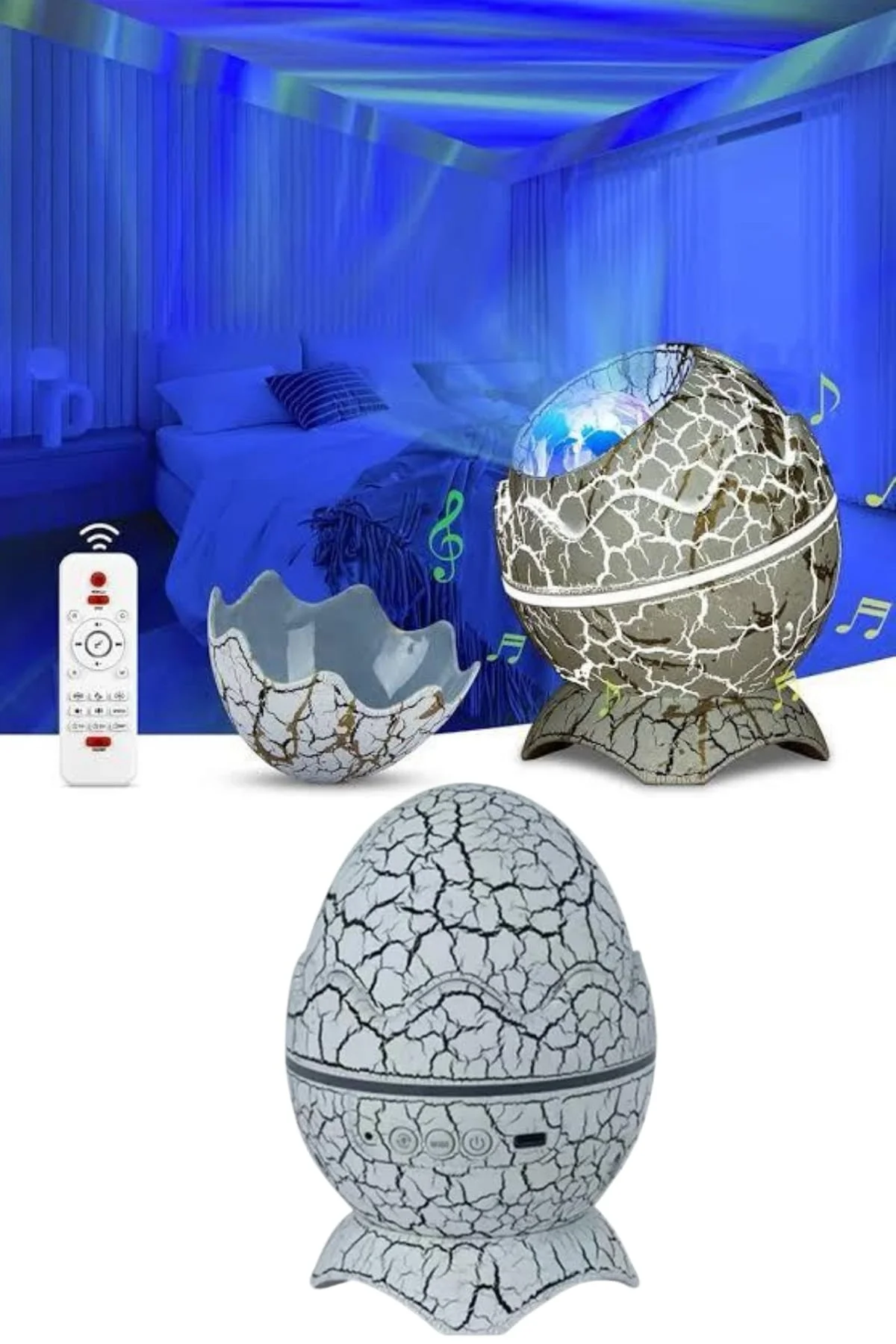Gece Lambası Yumurta Işık Speaker Yeni Nesil Dinozor Yumurtası Görünümlü