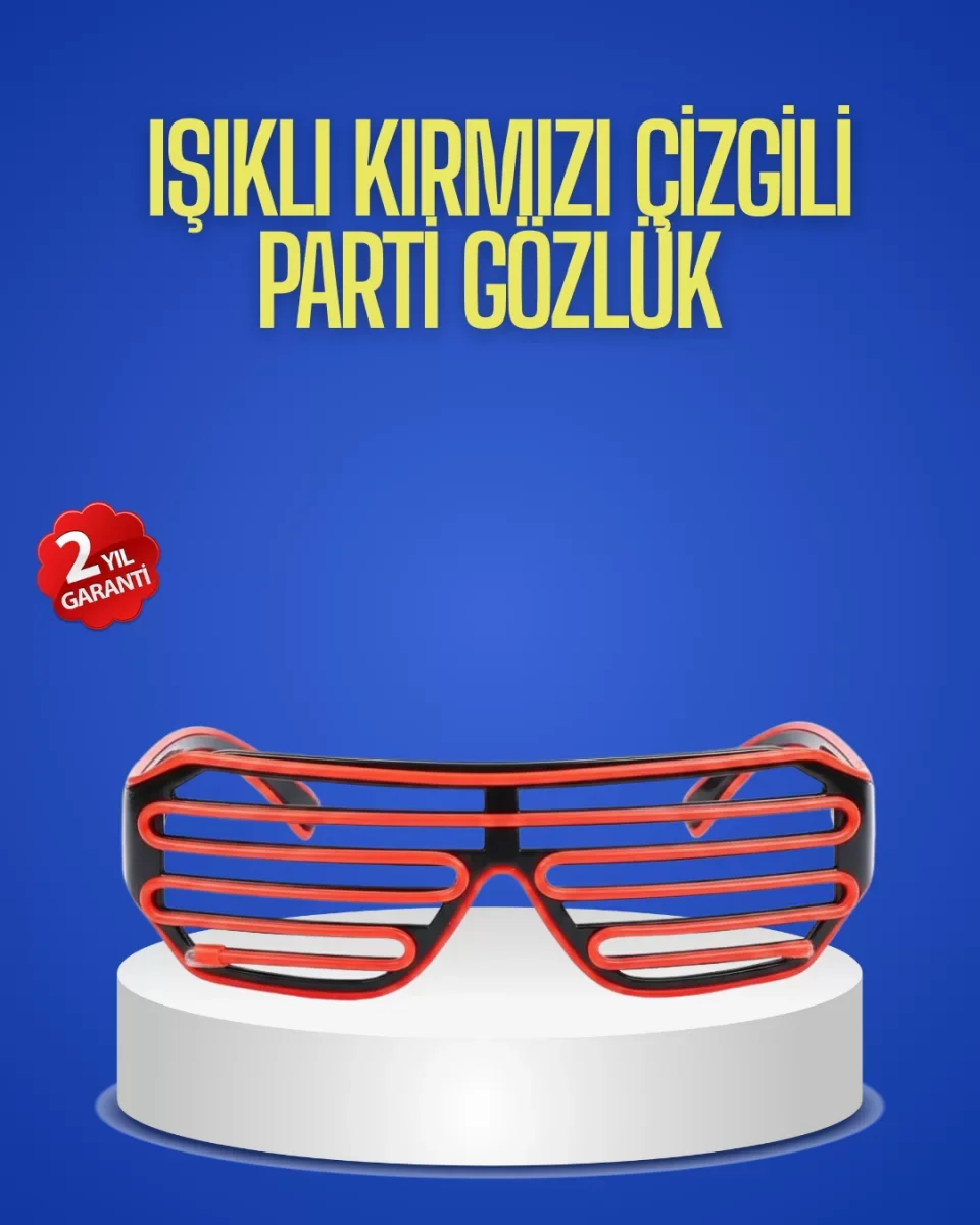 Gece Organizasyonları İçin Renkli LED Gözlük - Lisinya