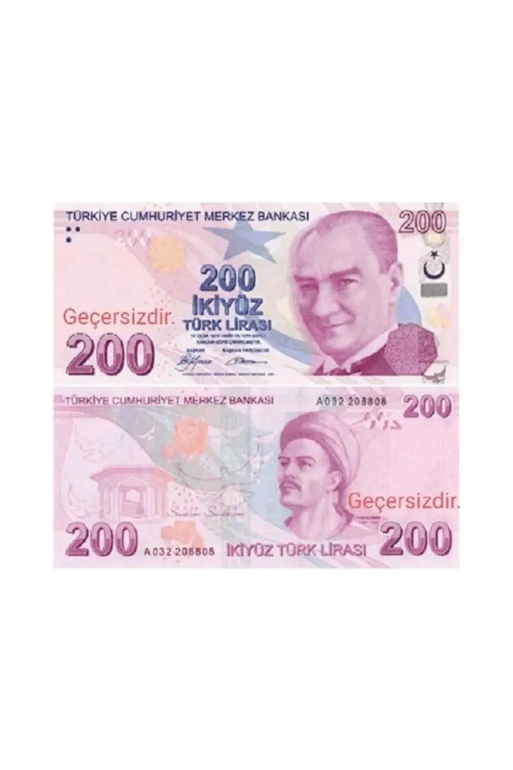 Geçersiz Düğün Sahte Şaka Oyun Parası 50 Adet 200 Tl