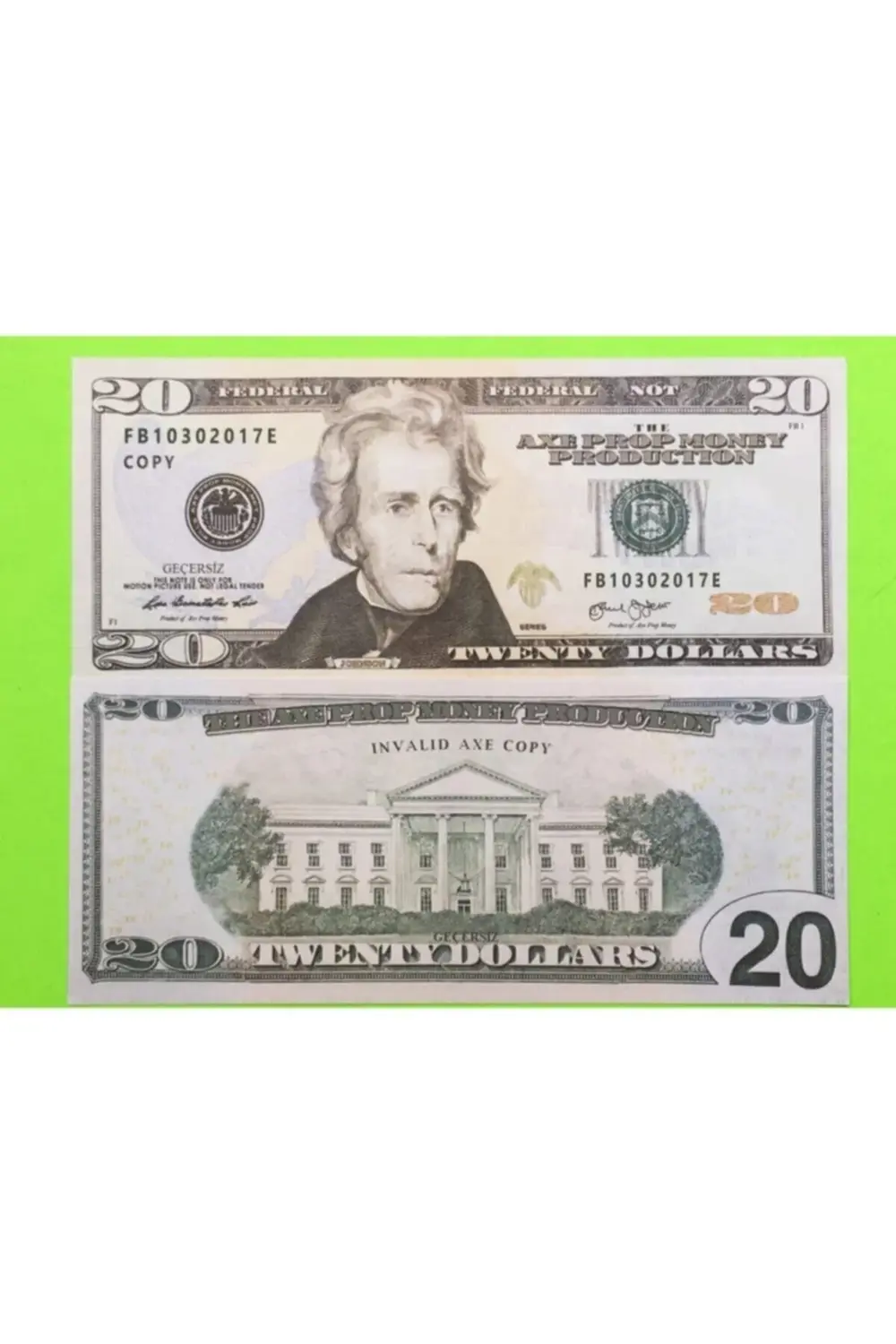 Geçersiz Paralar 20 Dolar 2 Deste