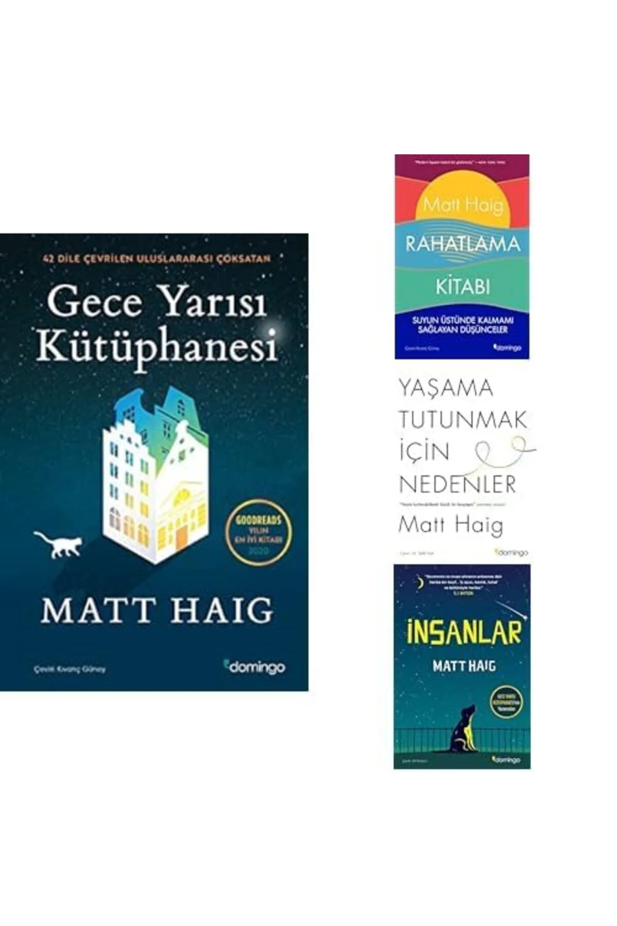 GECEYARISI KUTUPHANESI+RAHATLAMA+INSANLAR+YASAMA TUTUNMAK ICIN NEDENLER (4 SET)