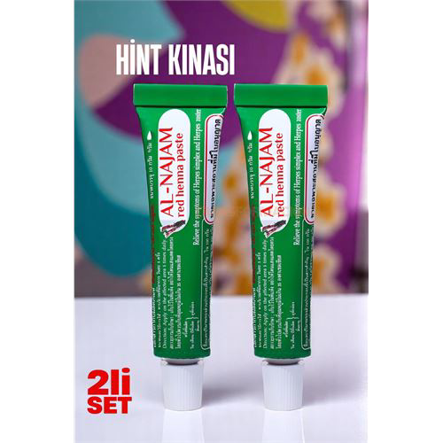 Geçici Dövme Kınası - Tüp Hint Kınası Kırmızı 2li SET