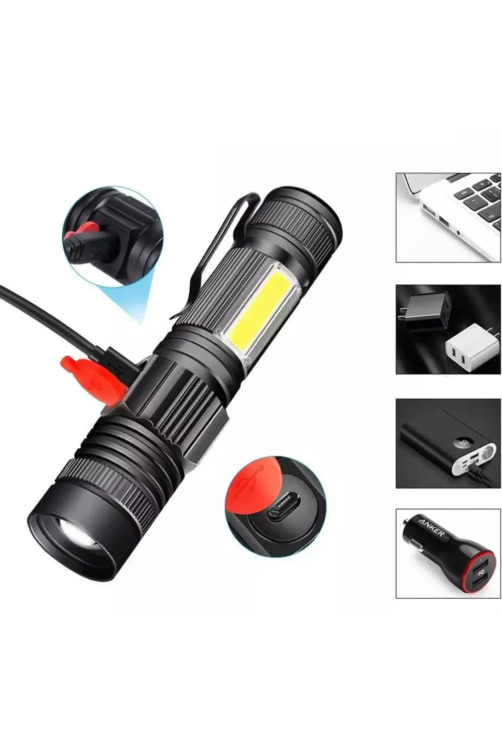 Geçici Körlük Yapan Mini Projektör EL Feneri Wt-146 Siyah