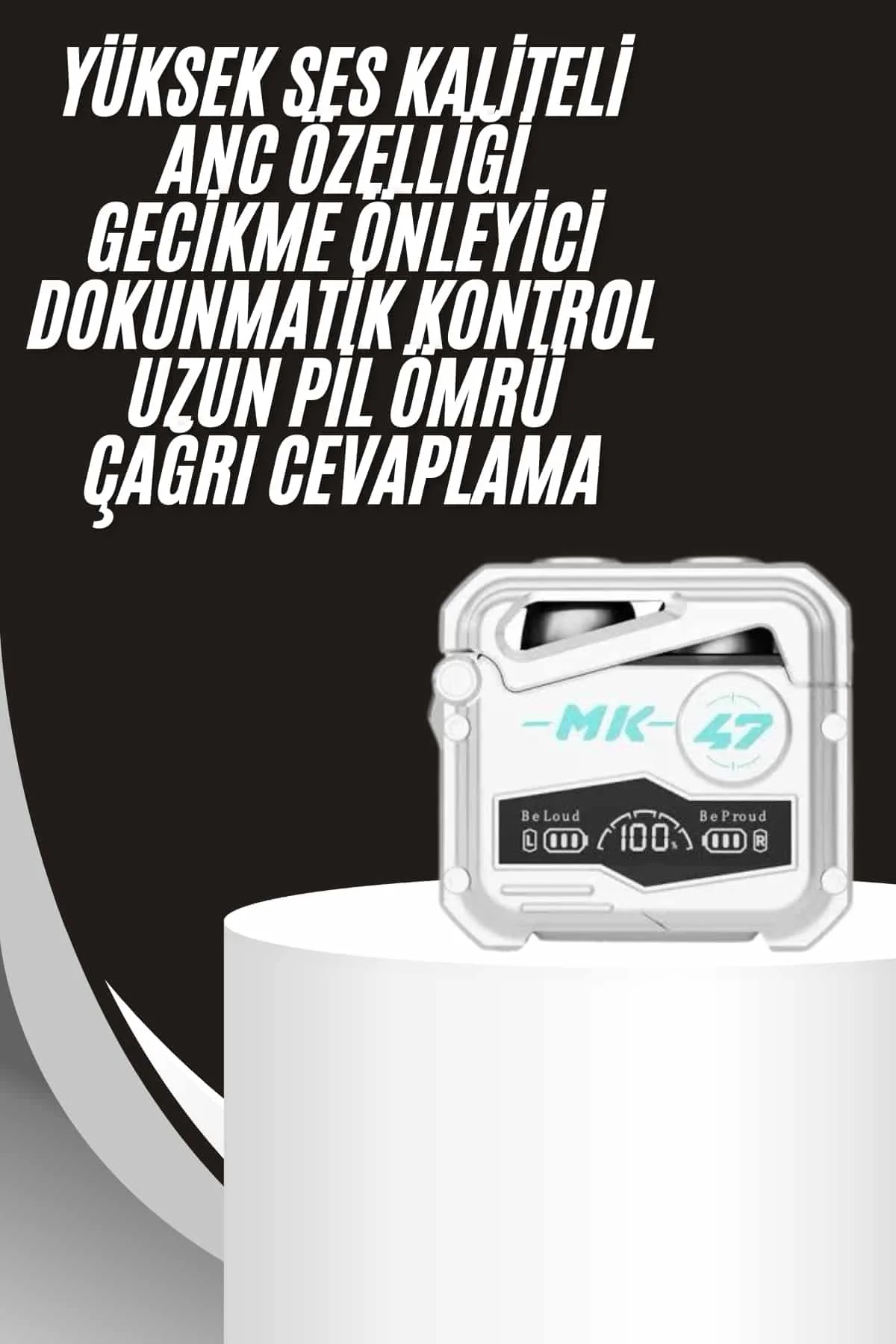 Gecikme Önleyici Kulaklığı Bluetooth Bağlantılı ANC Özelliği 5.0 