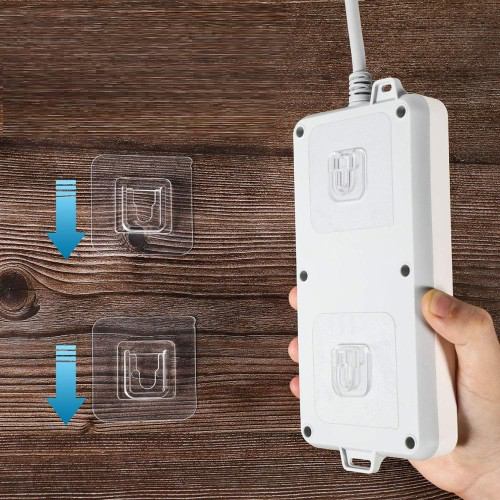 Geçmeli Klips Eşya Sabitleme Askısı 5 Adet Şeffaf Görünmez 10kg T