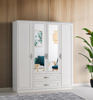 Sivas Gözde Mobilya Gediz 4 Kapili 2 Çekmeceli Gardrop Elbise Dolabi 180X57x210cm