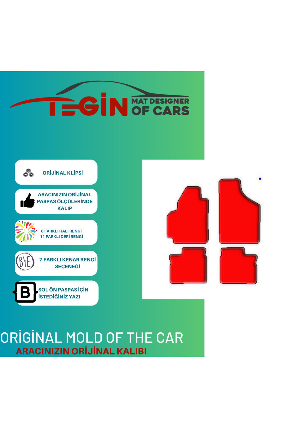 Geely Mk 2006 Ve Sonrası Prime Siyah Deri Siyah Kenar Paspas Pasp