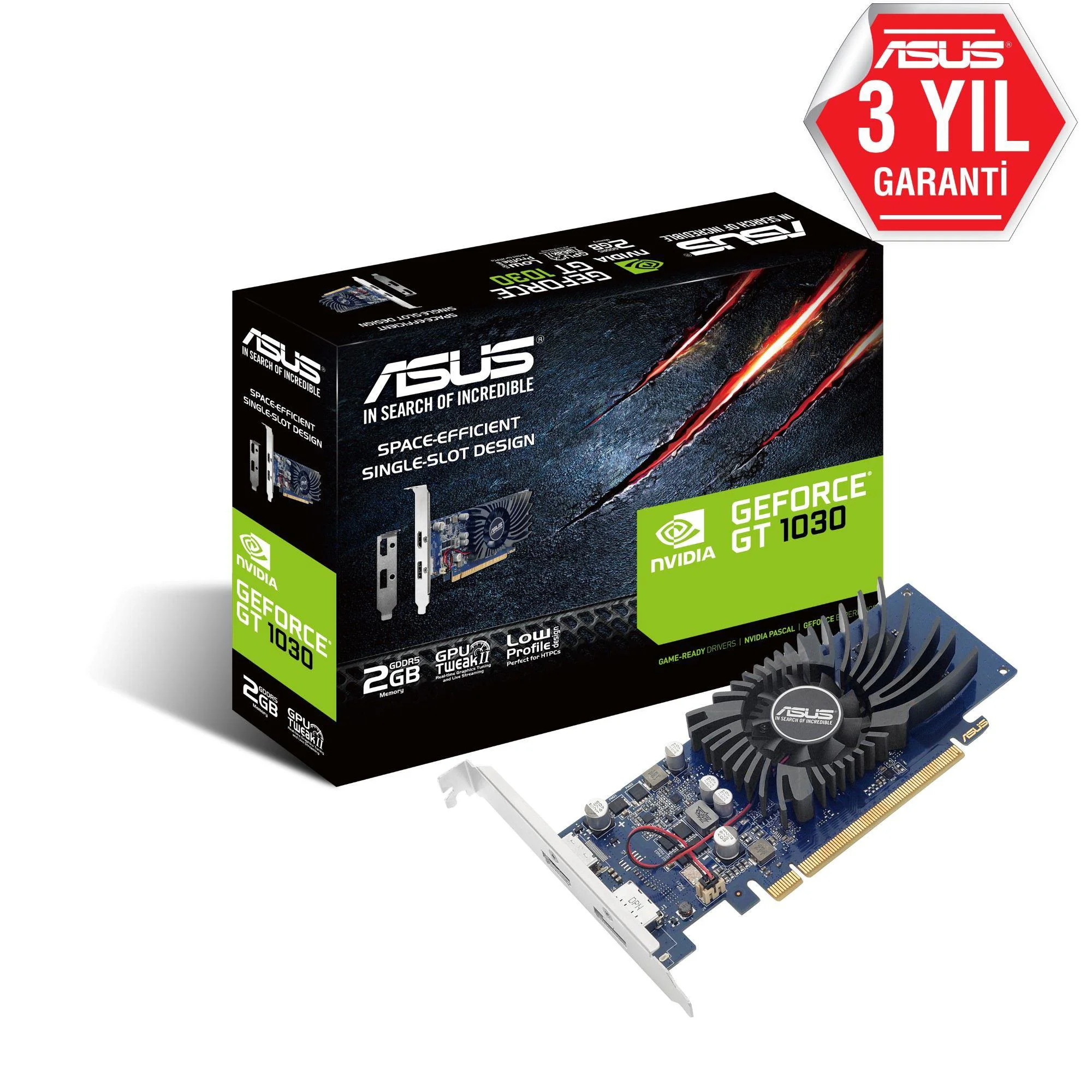 GeForce GT 1030 2GB GDDR4 Ekran Kartı – 64 Bit Düşük Profil Pasif Soğutma HDMI DP Fiyatı, Yorumları ve Özellikleri