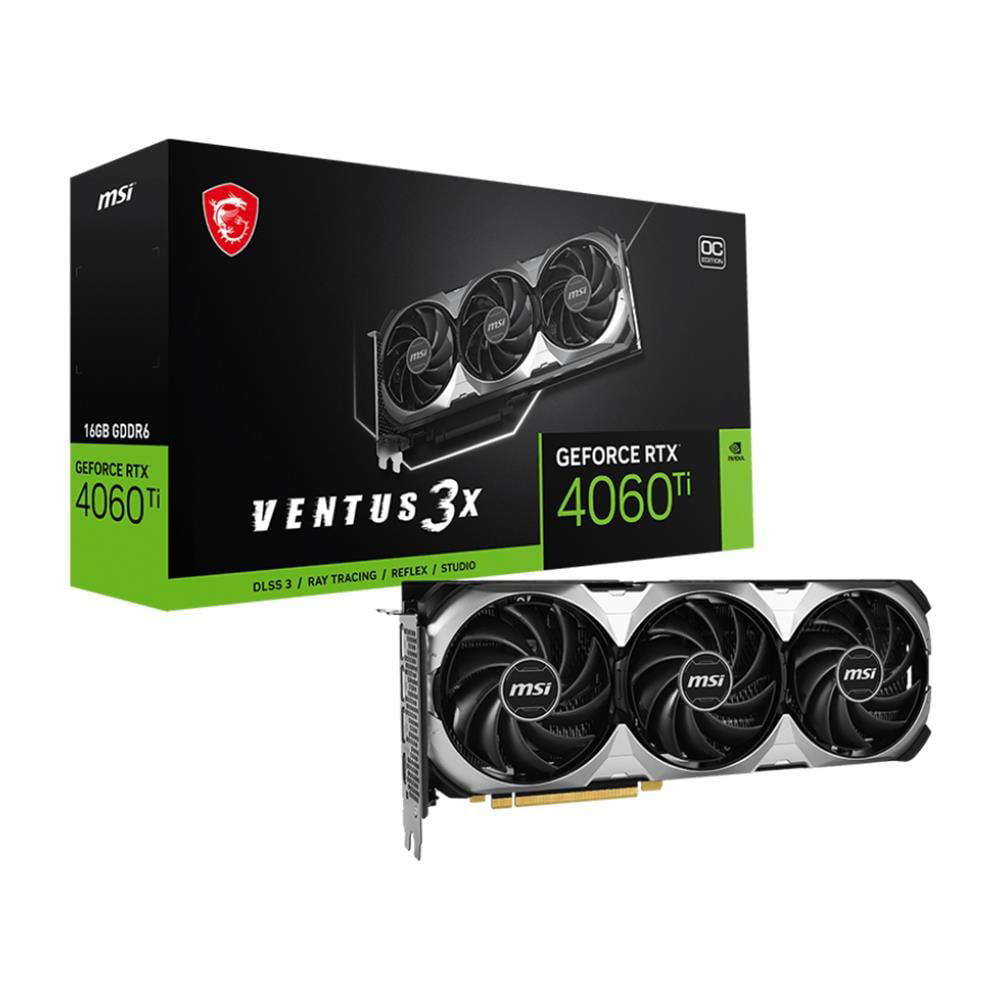 Msi Geforce Rtx 4060 Ti Ventus 2X Black 8G Oc Gddr6 8Gb Gddr6 Dp Hdmi
