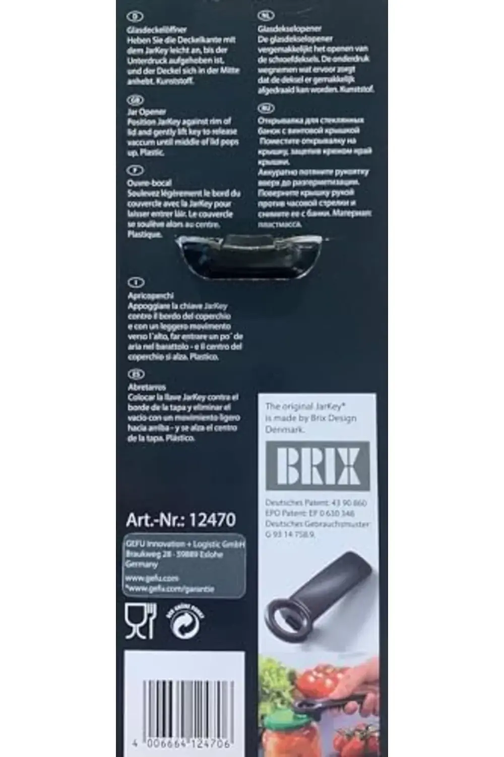 Gefu 12470 Jarkey cam kapak açacağı 1178227