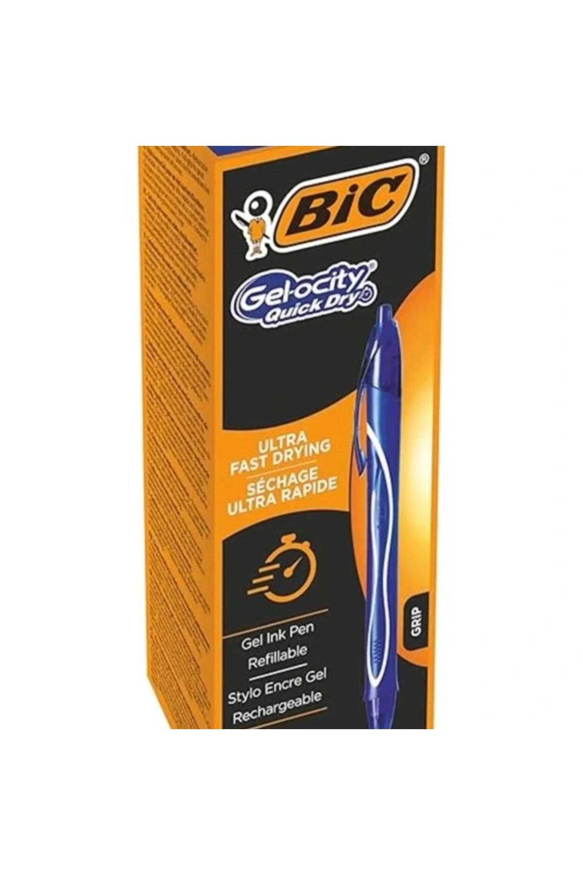 Gel ocity Quick Dry Hizli Kuruyan Jel Kalem 12'li Kutu Mavi, 0.7 mm Orta Kalınlıkta Uç, Hızlıca