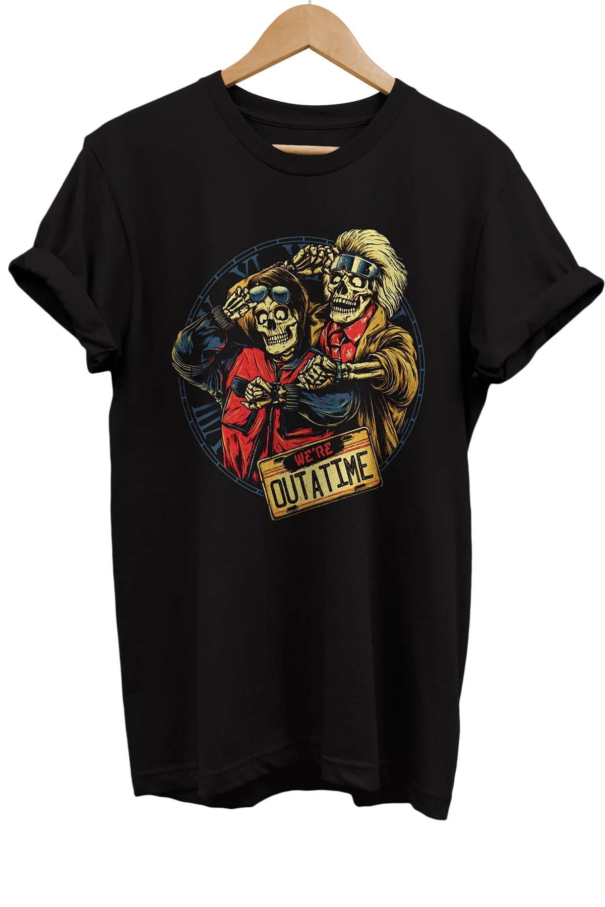 Geleceğe Dönüş Baskılı %100 Pamuk Oversize T-shirt