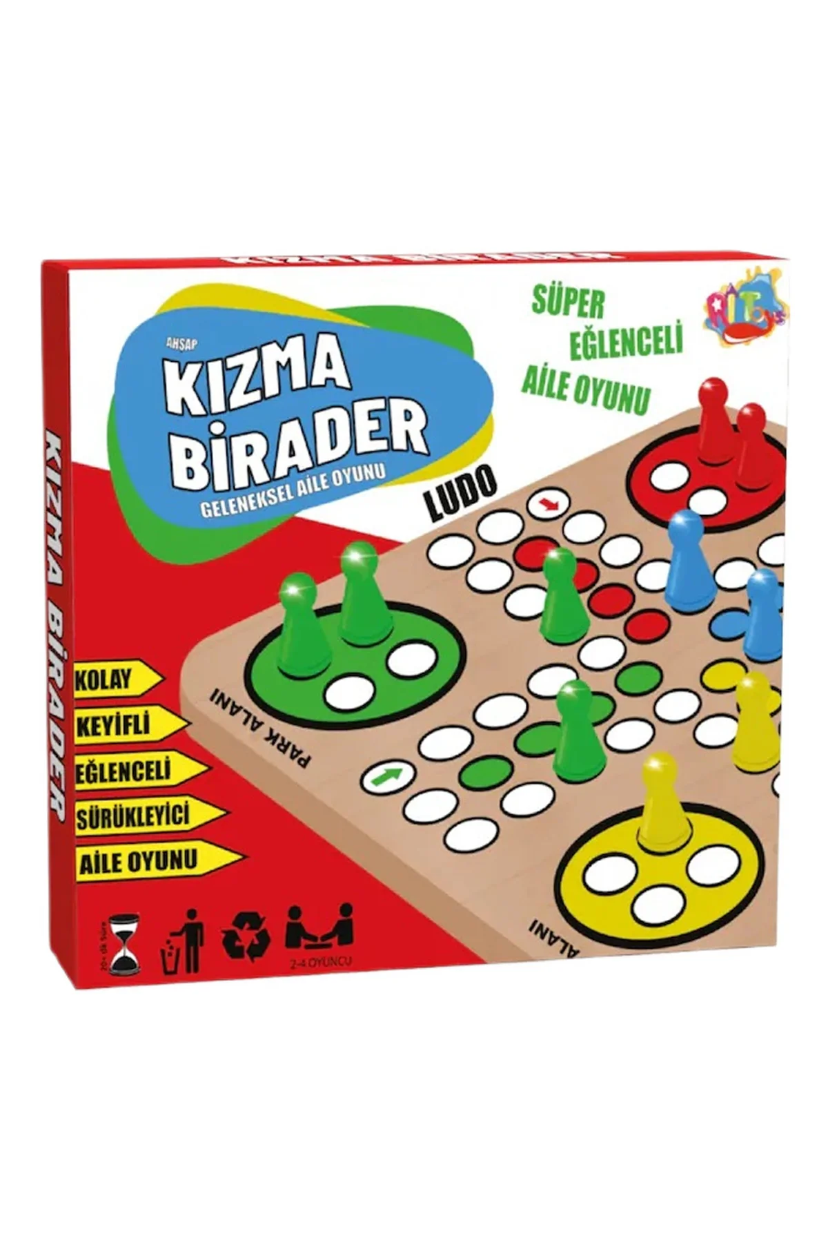 Geleneksel Eğlenceli Aile Oyunu Ahşap Kızma Birader (Ebat: 29 cm 