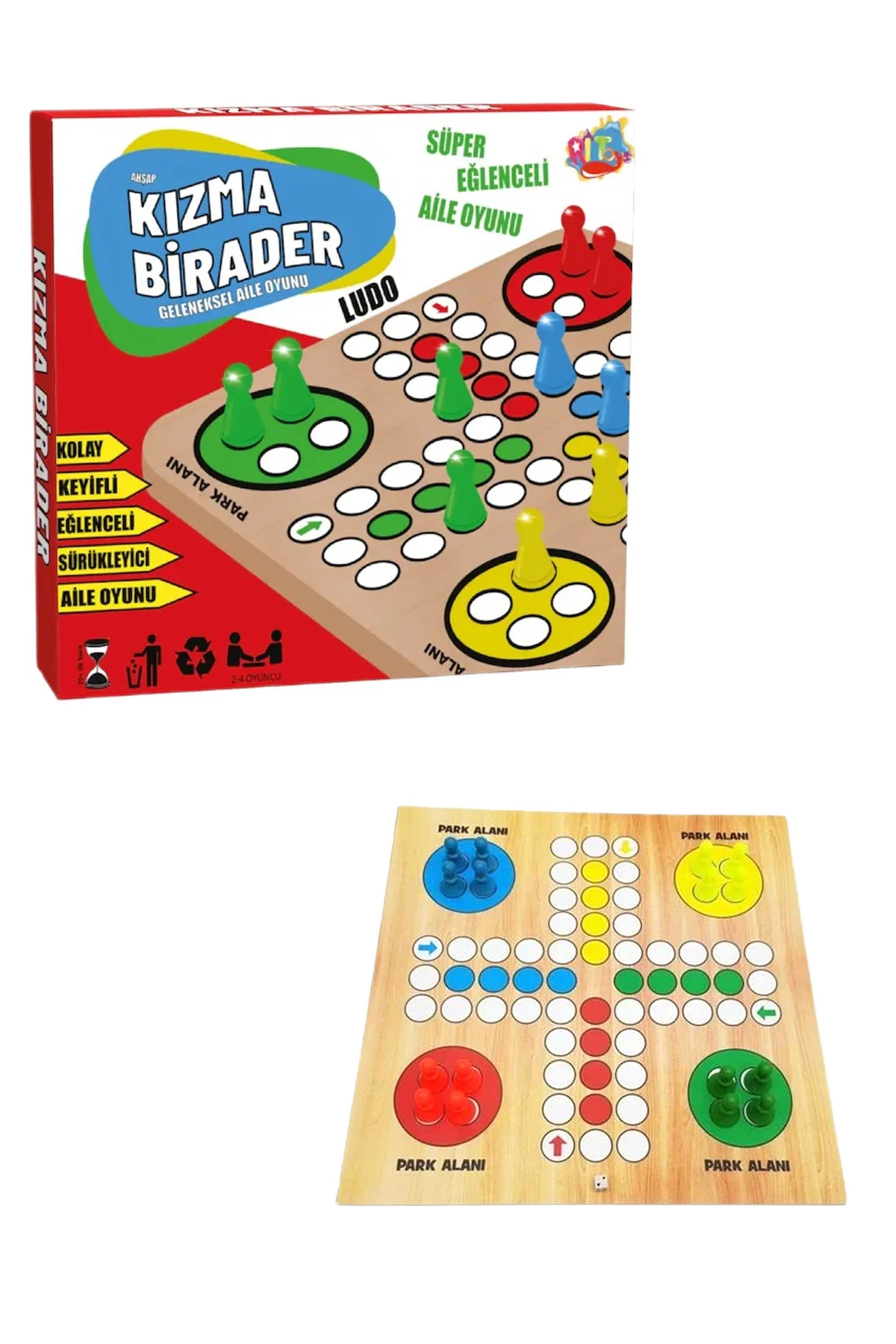 Geleneksel Eğlenceli Aile Oyunu Ahşap Kızma Birader (Ebat: 29 cm 