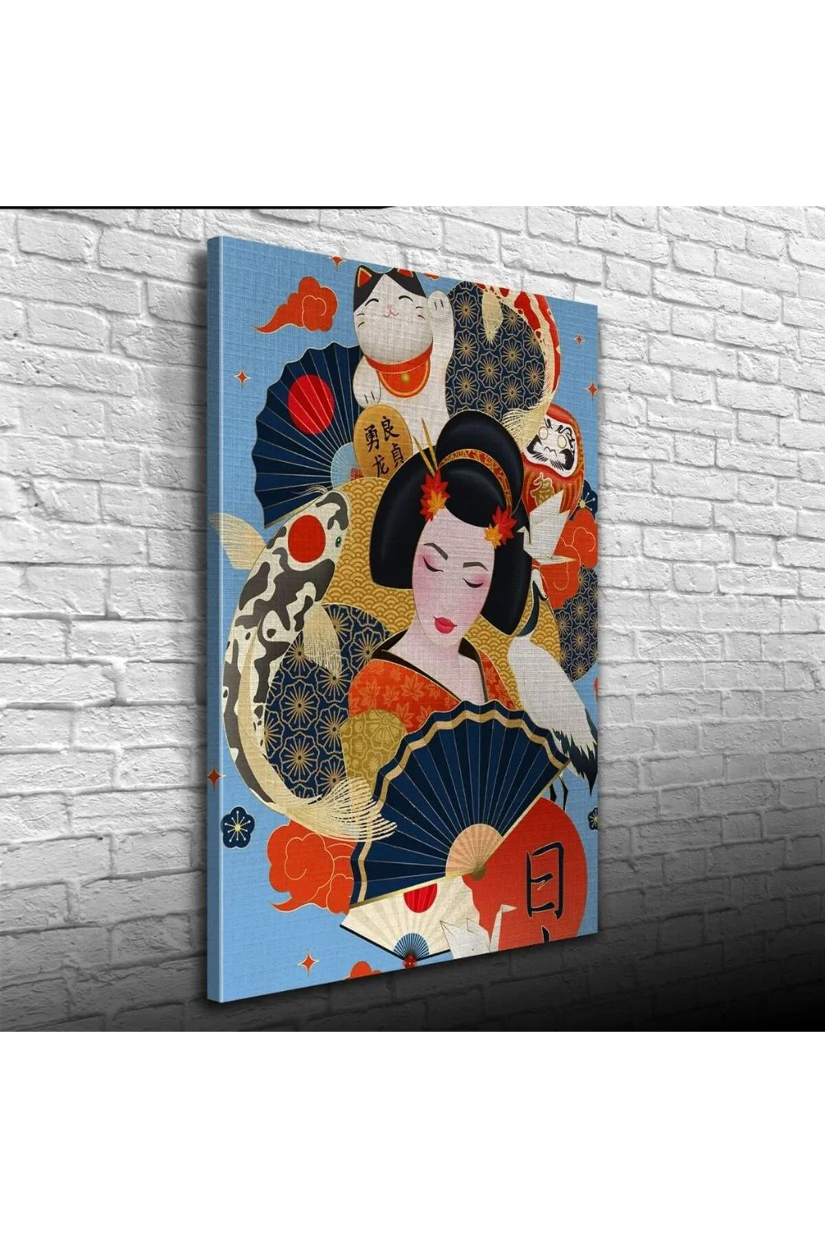Geleneksel Kıyafetli Japon Kadın Kanvas Tablo 50 x 70 Fiyatı, Yorumları ve Özellikleri