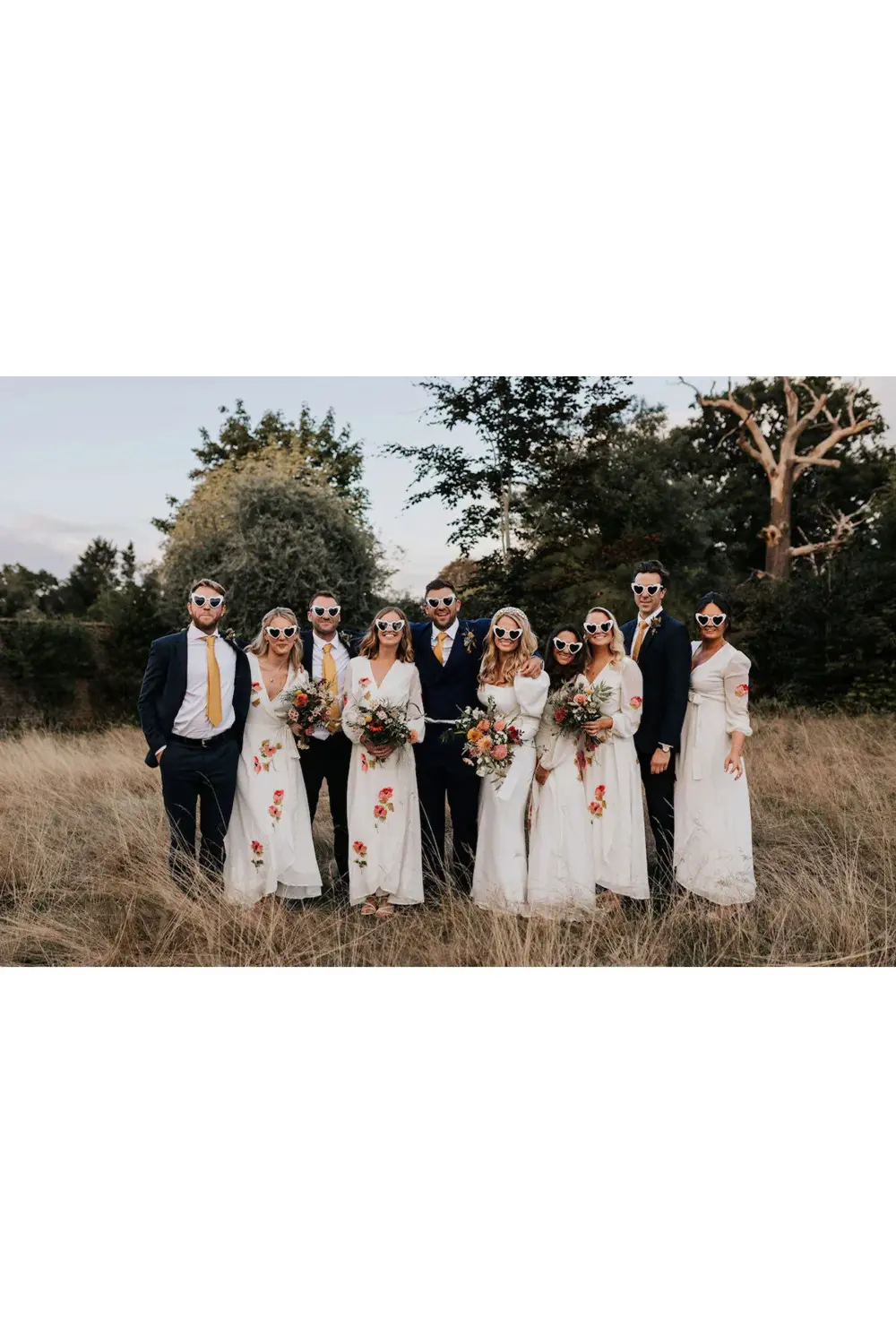 Gelin Damat Güneş Gözlüğü Kalpli Kına Gecesi Eğlence Parti UV 400