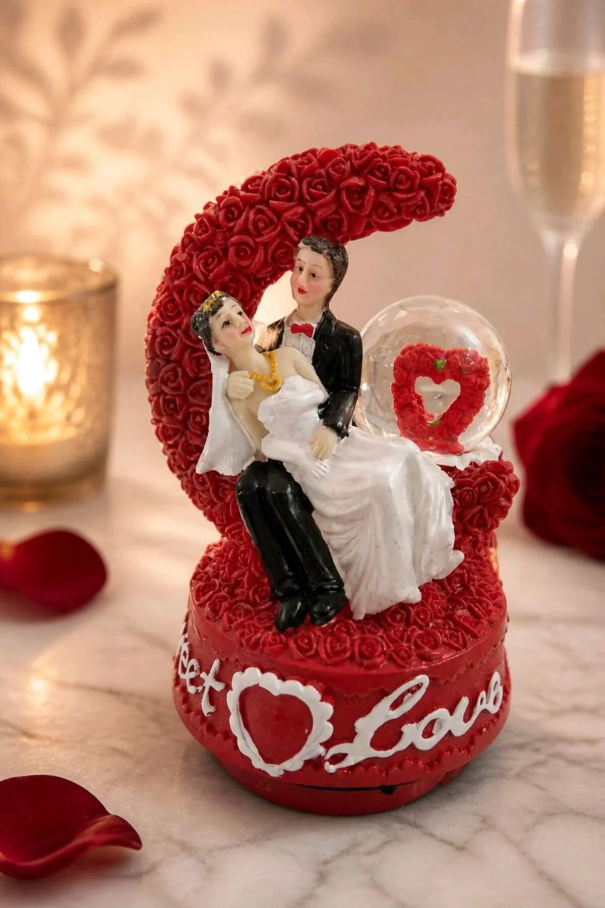 Gelin Damat Kalpli Dönen Müzik Kutusu Gelin Damat Kalpli Dönen Müzik Kutusu