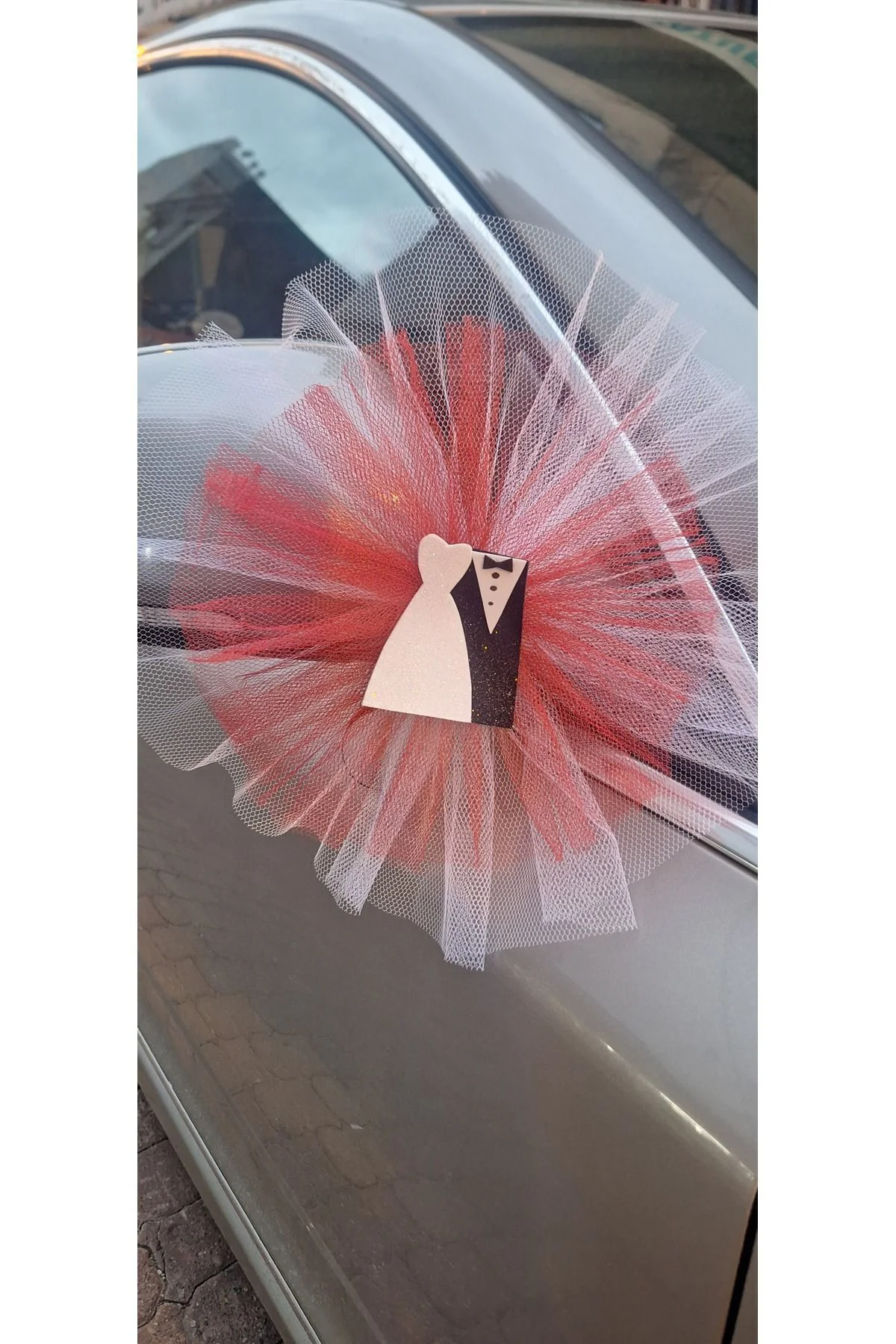 Gelin Damatlı Kırmızı Etekli Konvoy Süsü 20 Li