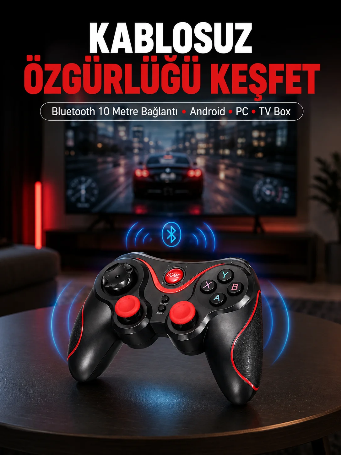 Gelişmiş Kontrol Hassasiyeti Sunan Kablosuz Bluetooth Oyun Kolu Gelişmiş Kontrol Hassasiyeti Sunan Kablosuz Bluetooth Oyun Kolu
