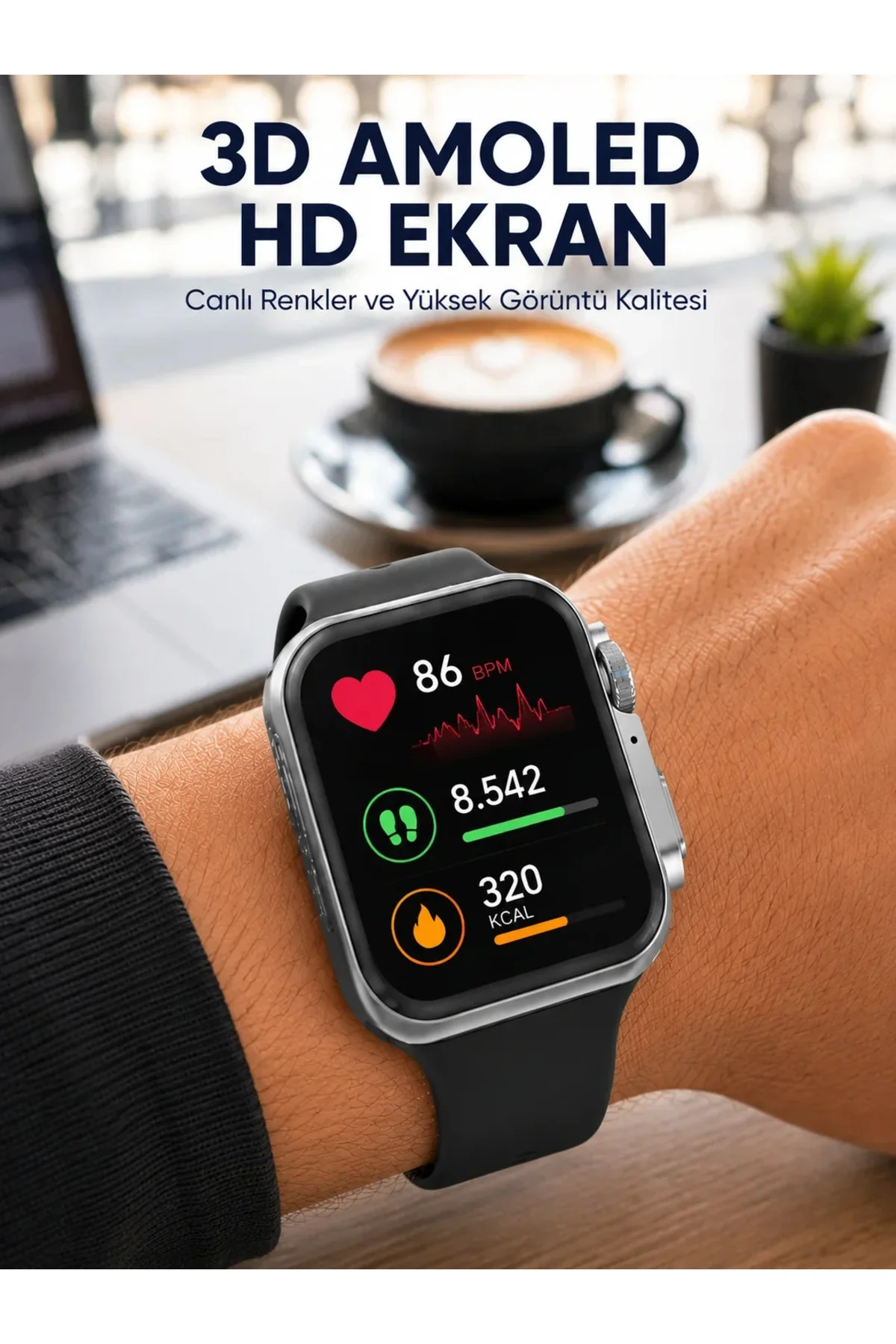 Gelişş Özellikli Akıllı Saat Dayanıklı Yapı ve AMOLED Ekran Yeni Nesil Gelişş Özellikli Akıllı Saat Dayanıklı Yapı ve AMOLED Ekran Yeni Nesil