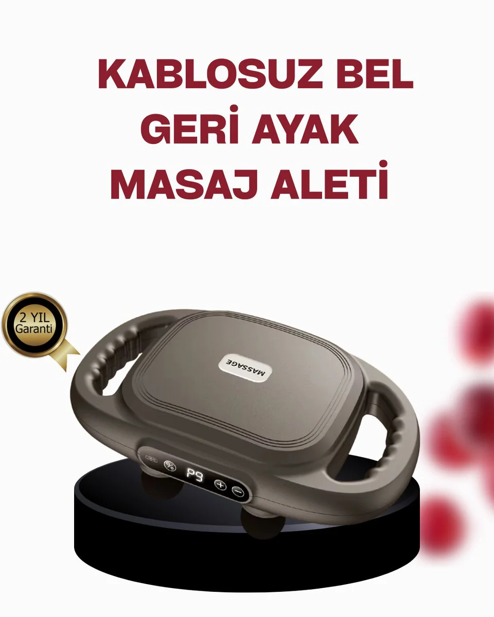 Geliştirilmiş 6 Başlıklı Şarjlı Masaj Aleti 2000 mAh Derin Doku Masajı - Kas Rahatlama