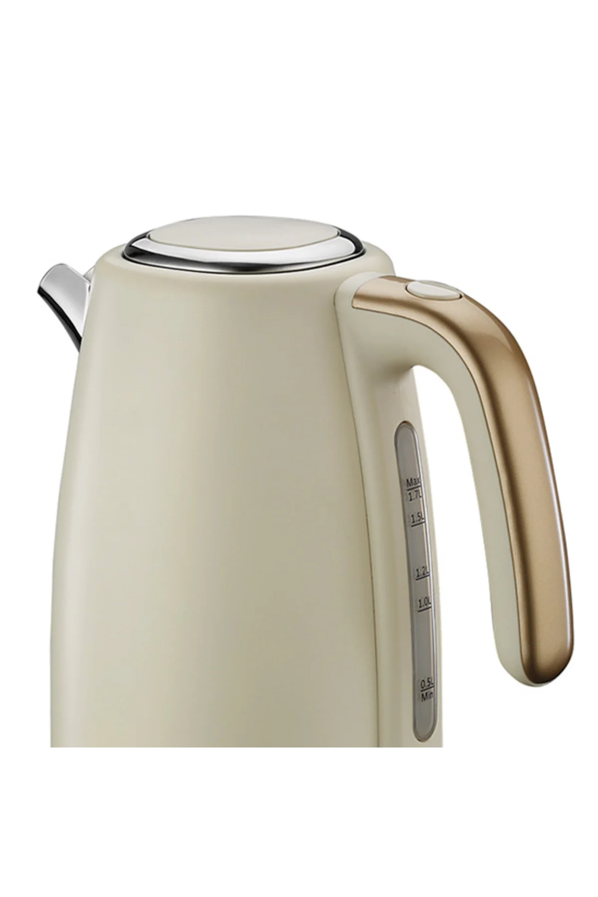 Gem Pearl 1.7 Litre Vanilya Krem Rengi Gold Modern Su Isıtıcı