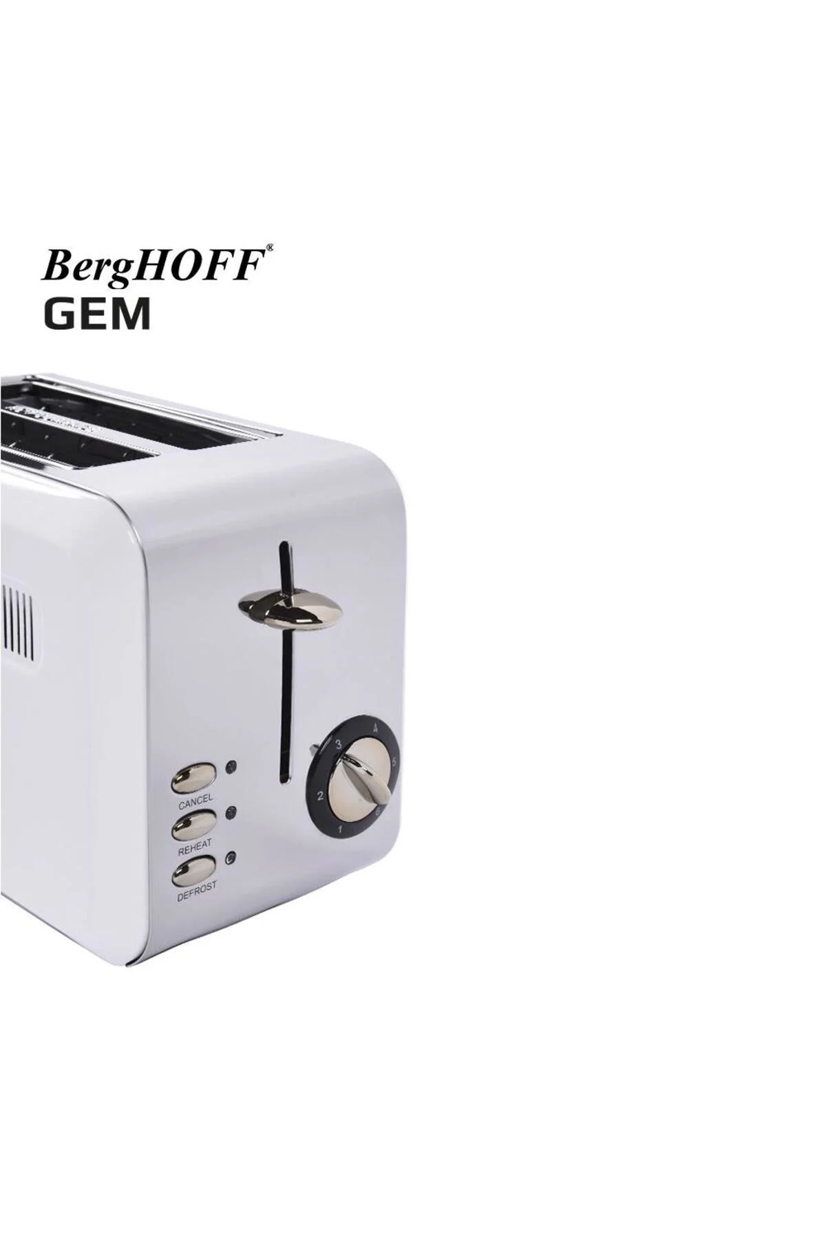 Gem Tıtan Parlak Gümüş Beyaz Iki Dilim Ekmek Kızartma Makinesi
