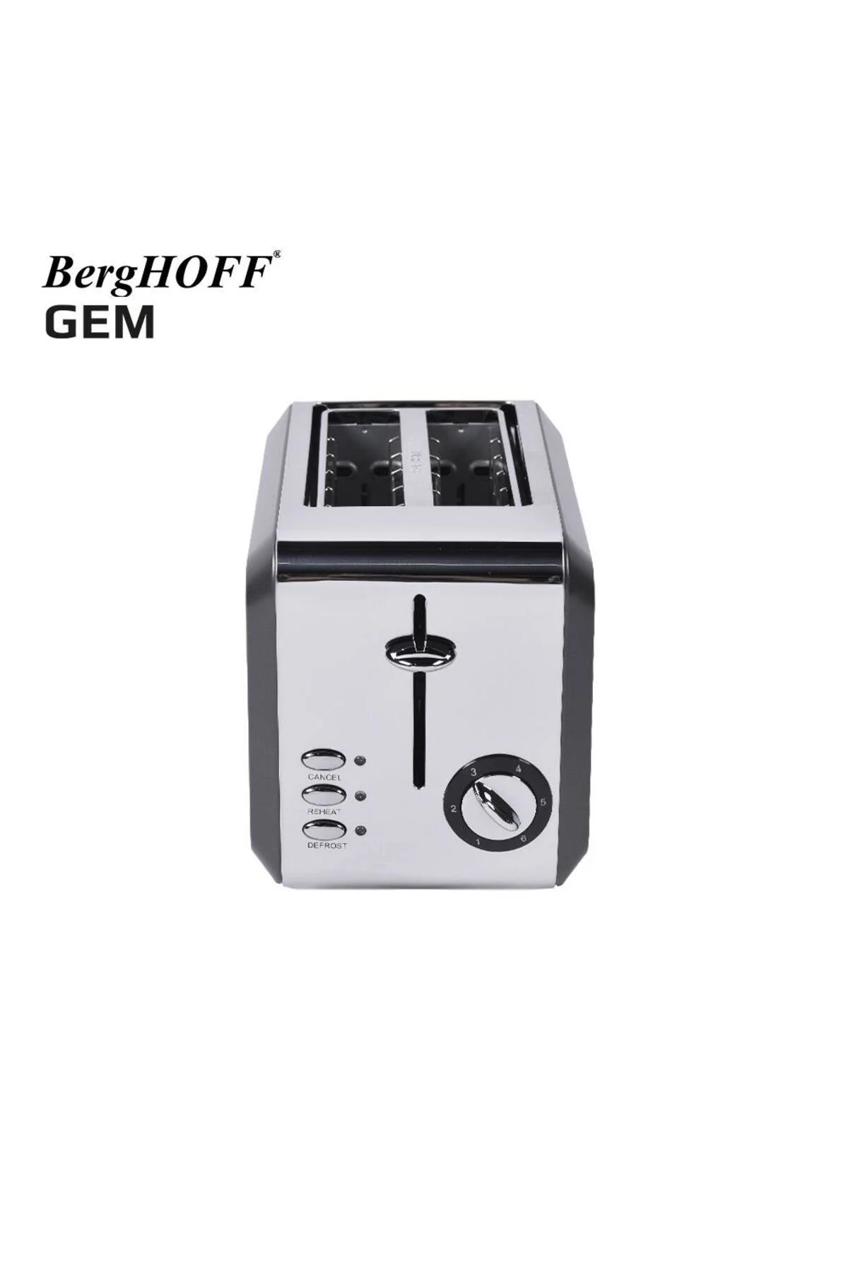 Gem Tıtan Parlak Gümüş Gri Iki Dilim Ekmek Kızartma Makinesi