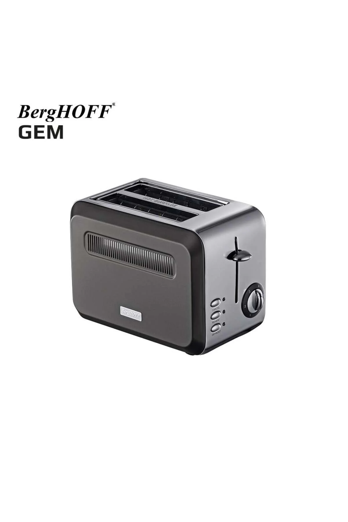 Gem Tıtan Parlak Gümüş Gri Iki Dilim Ekmek Kızartma Makinesi