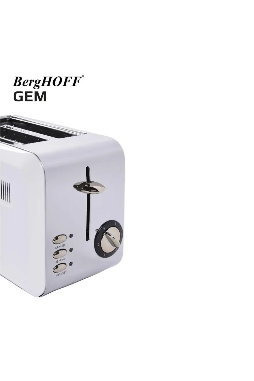 Gem Tıtan Parlak Gümüş Beyaz Iki Dilim Ekmek Kızartma Makinesi