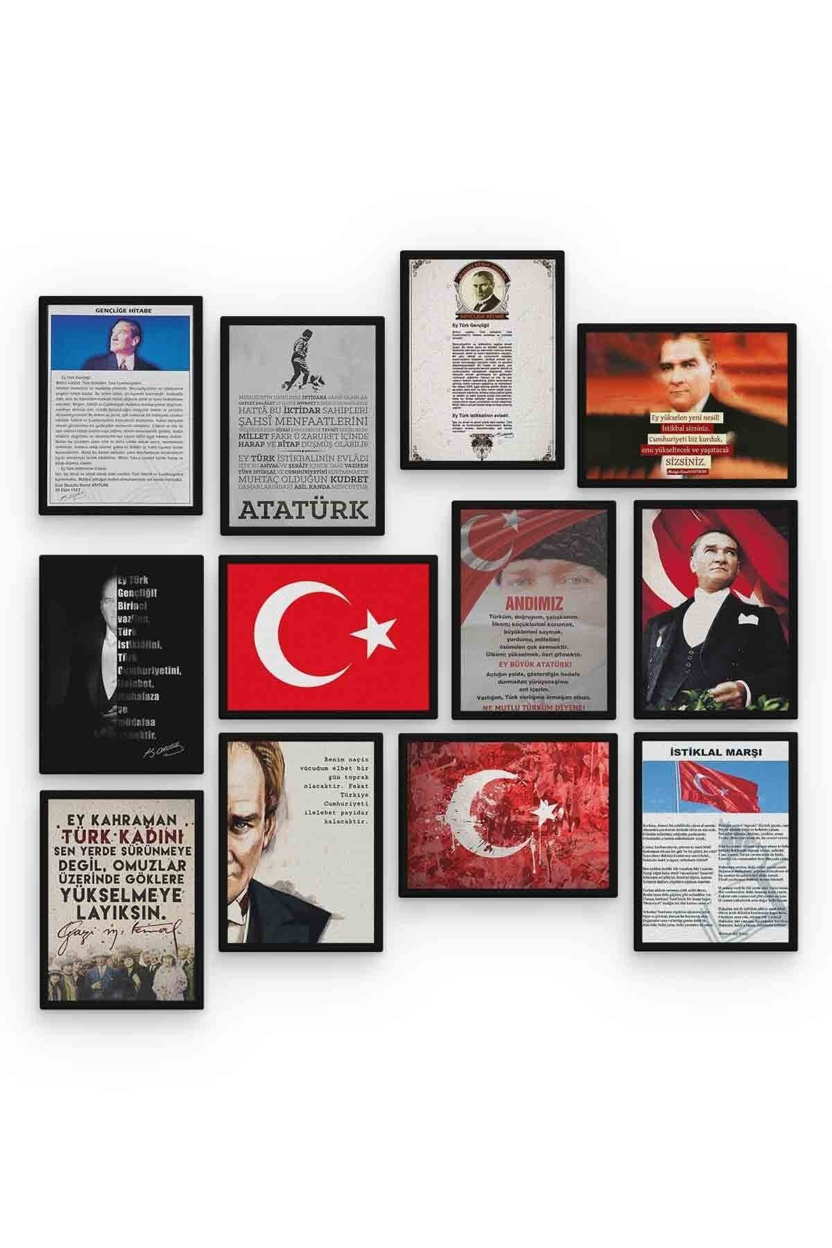 Gençliğe Hitabe 12 Parça Mdf (ahşap) Tablo Ofis Boyu 