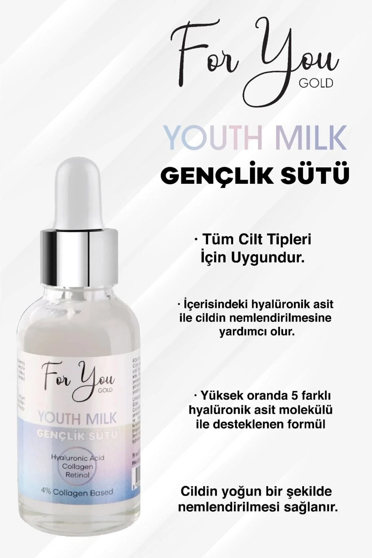 Gençlik Sütü Cilt Bakım Serumu, Anti-aging, Yaşlanma Karşıtı, Ret