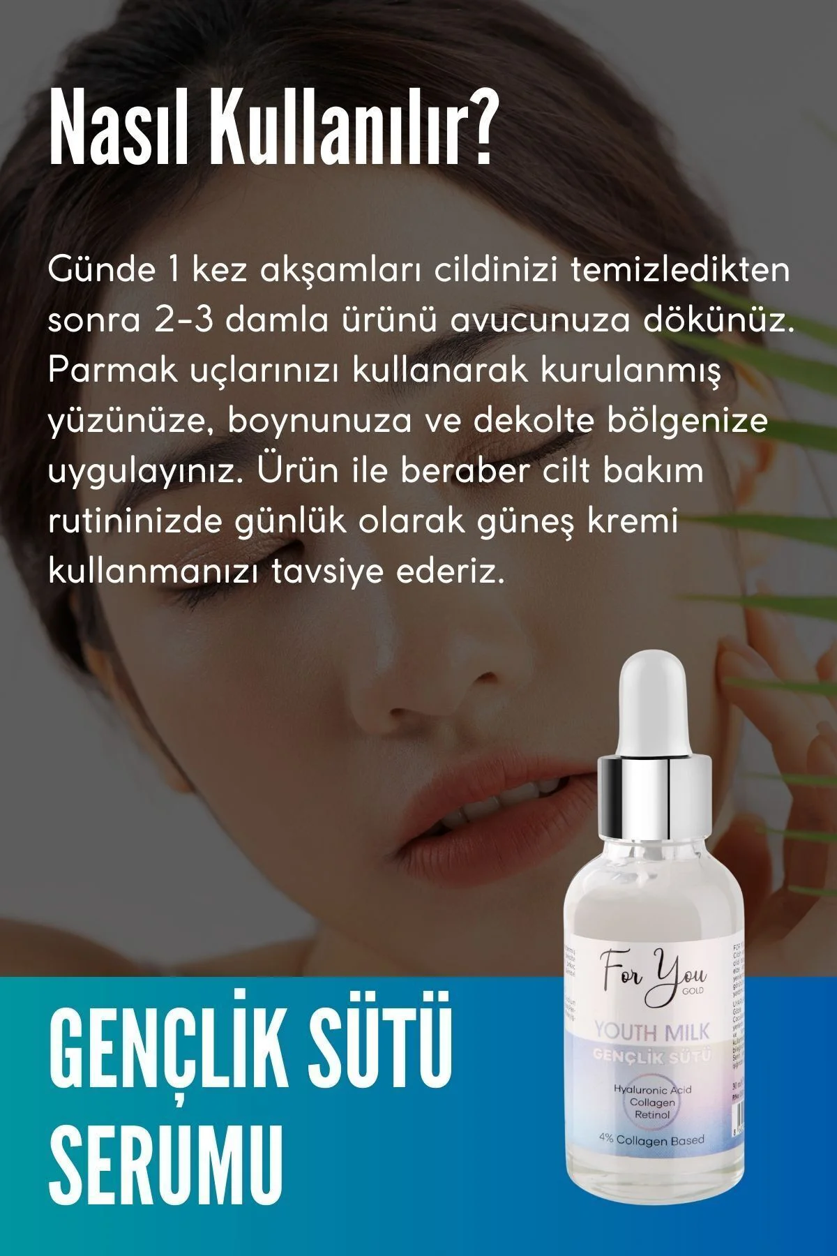 Gençlik Sütü Cilt Bakım Serumu, Anti-aging, Yaşlanma Karşıtı, Ret