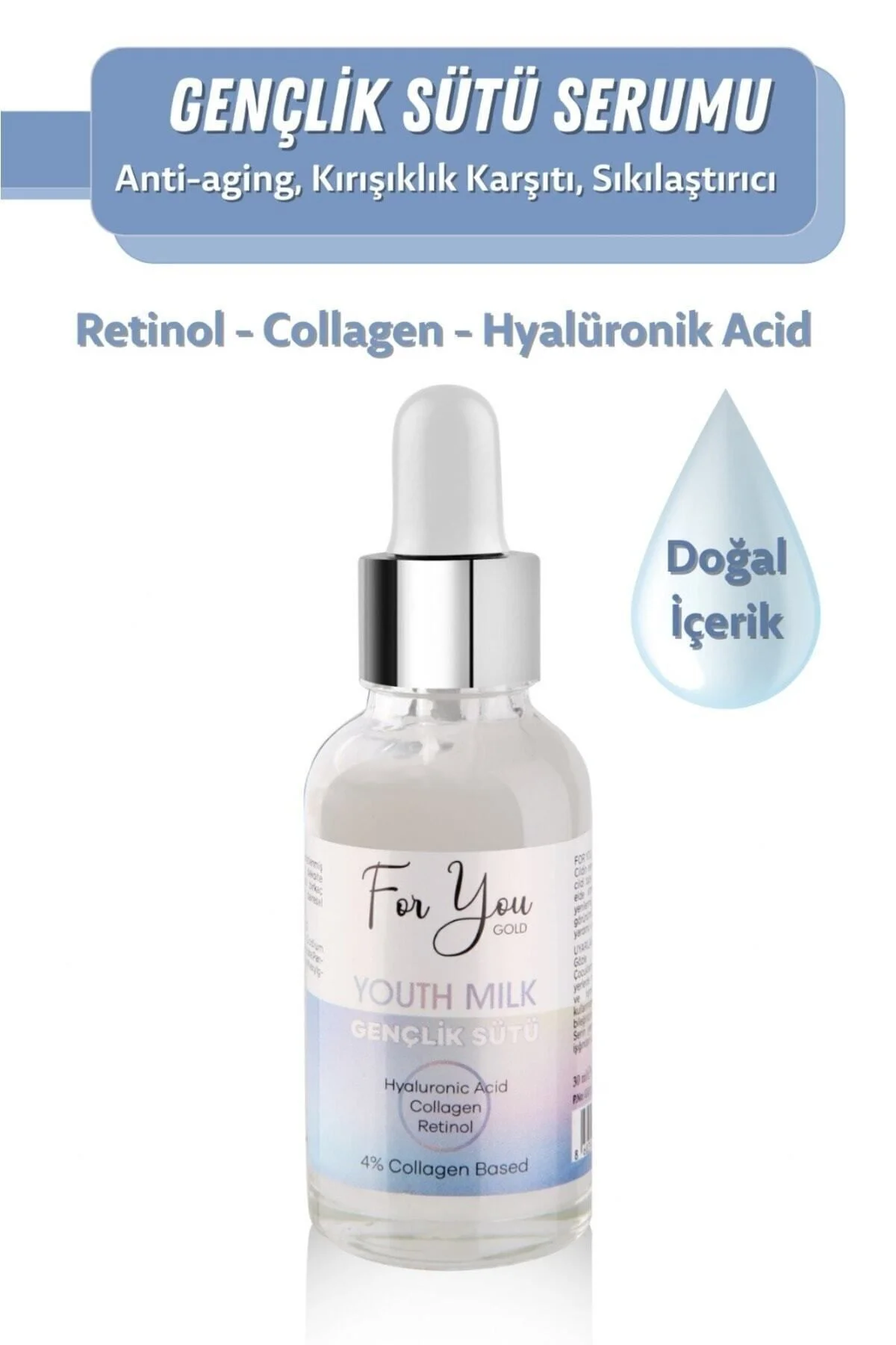 Gençlik Sütü Cilt Bakım Serumu, Anti-aging, Yaşlanma Karşıtı, Ret