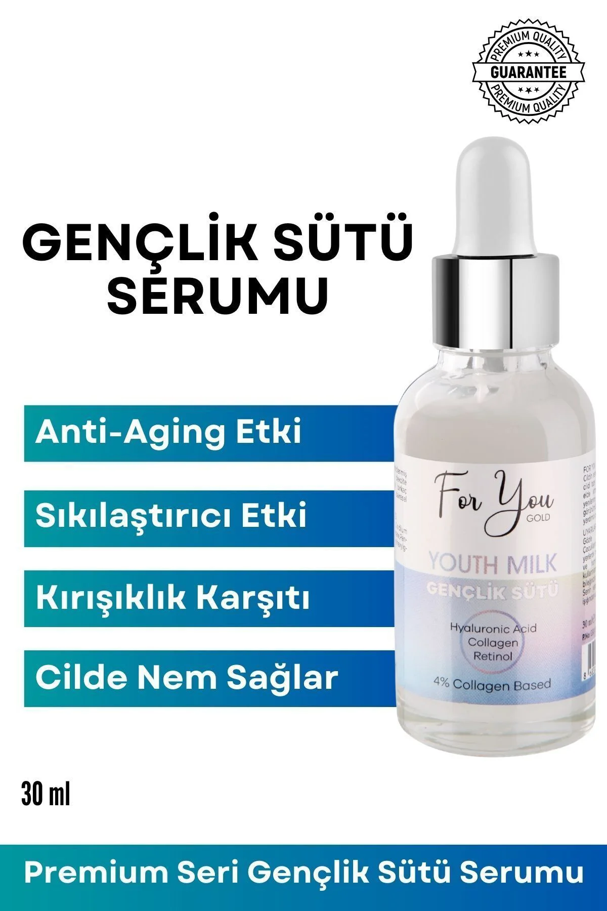 Gençlik Sütü Cilt Bakım Serumu, Anti-aging, Yaşlanma Karşıtı, Ret