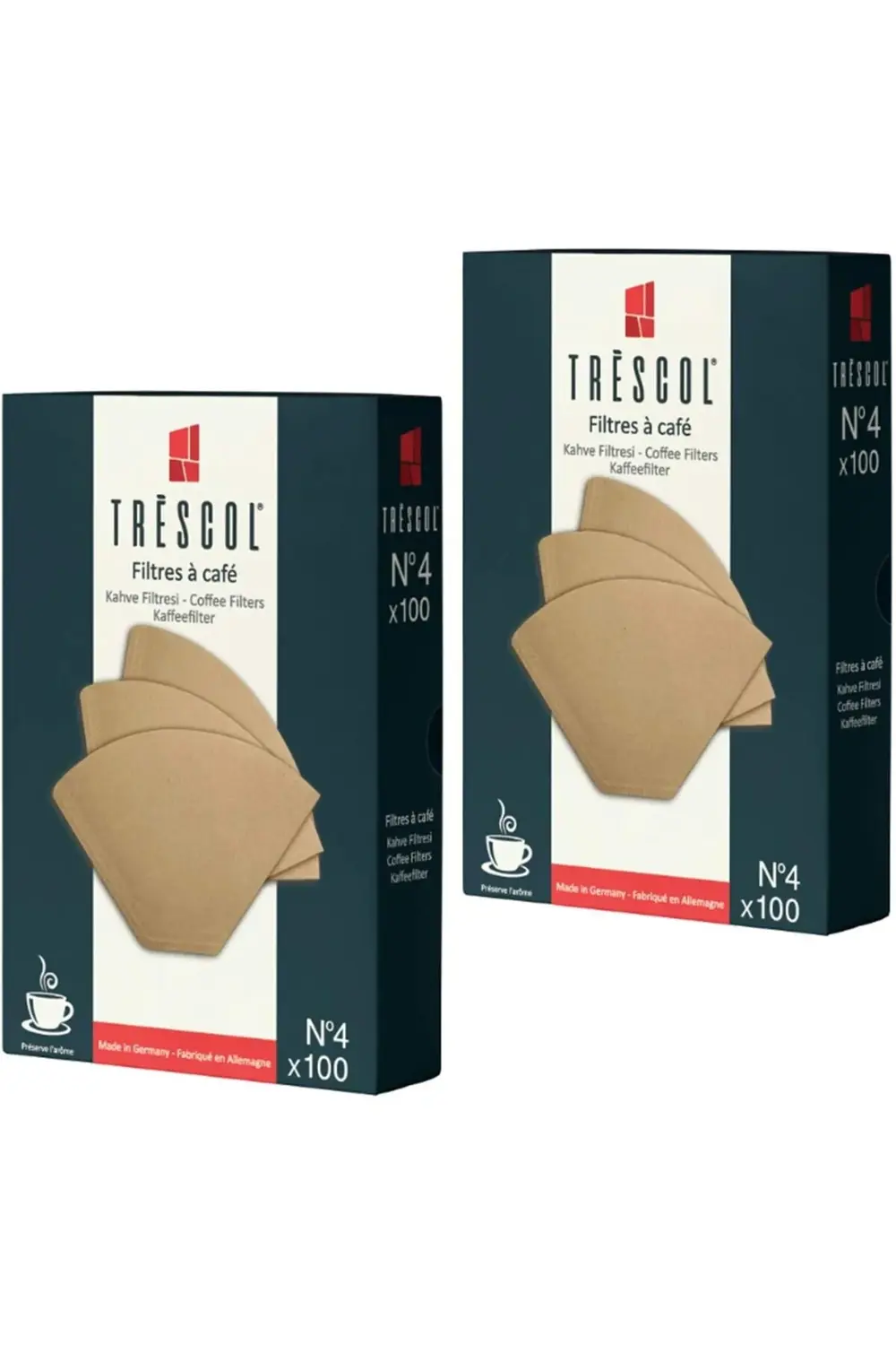 Genel Kahve Filtresi 4 Numara (Büyük Boy) Kağıt 2X100 200'lü Pake