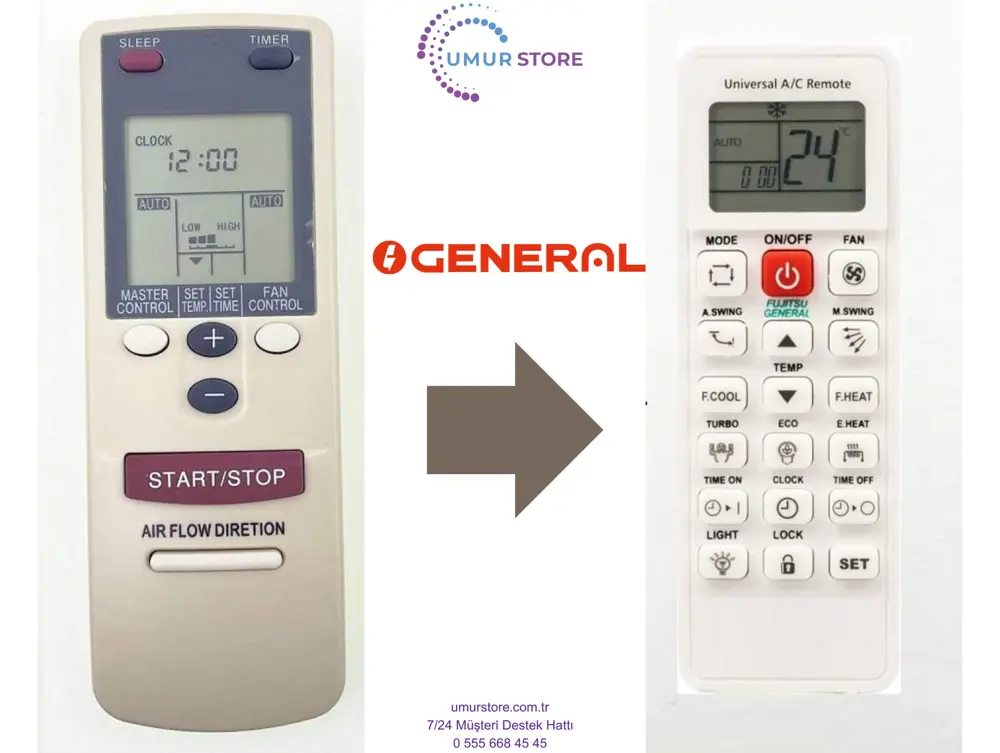 General Fujitsu AR-AB35 Klima Kumandası