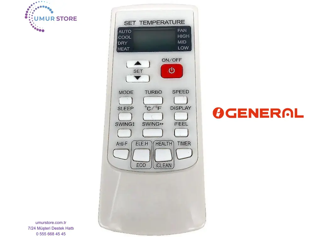 General Max YKR-H/209E Klima Kumandası General Max YKR-H/209E Klima Kumandası