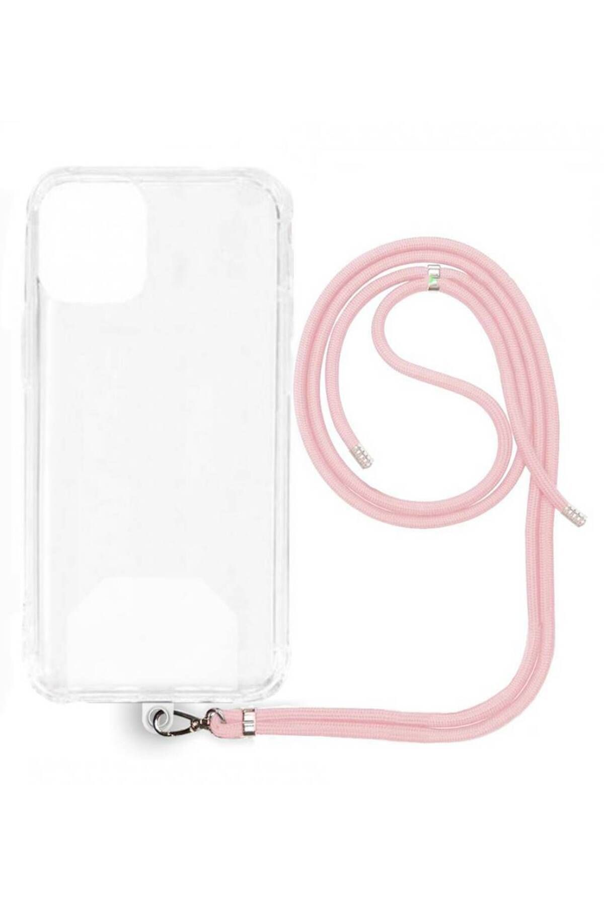 Piyasasepeti General Mobile Gm5 Plus İp Askılı Şeffaf Silikon Kılıf Tozpembe