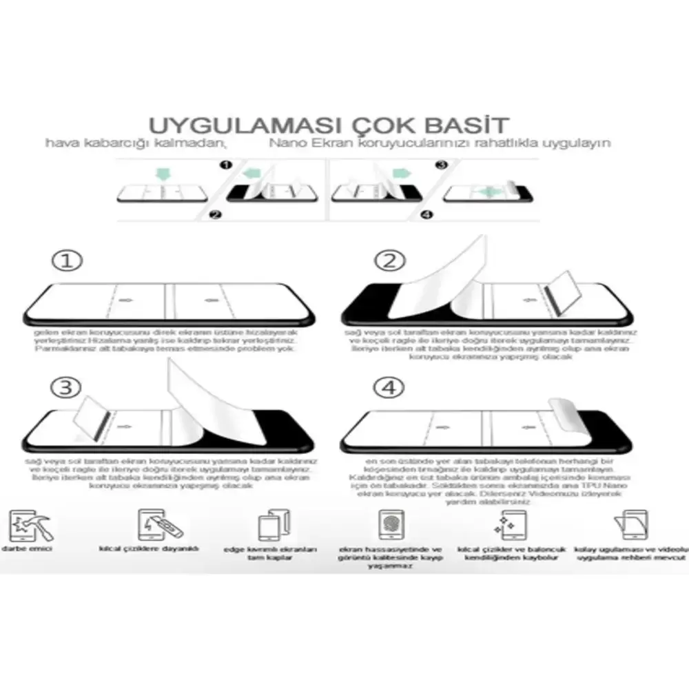 General Mobile GM 9 PLUS Uyumlu Nano Ekran Koruyucu 2 Adet Ultra