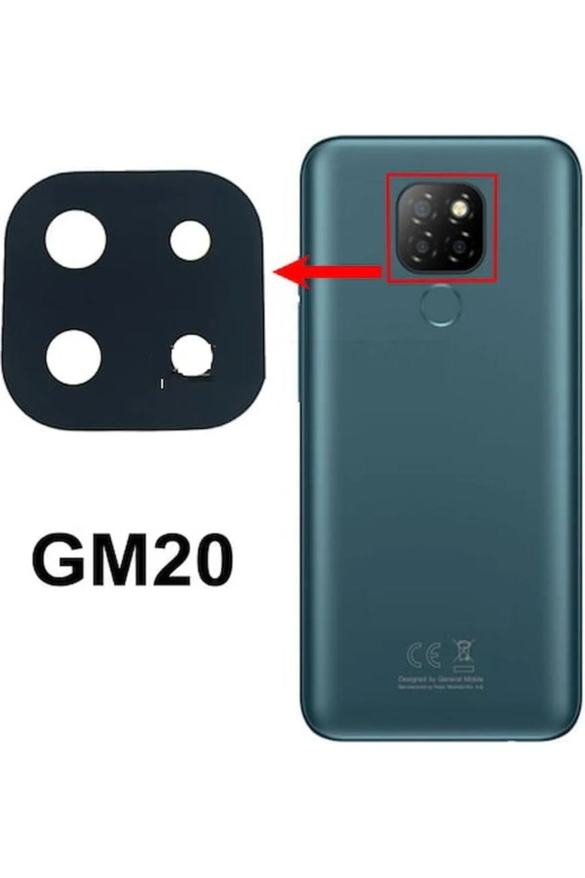 General Mobile GM20 Ile Uyumlu Kamera Camı General Mobile GM20 Ile Uyumlu Kamera Camı