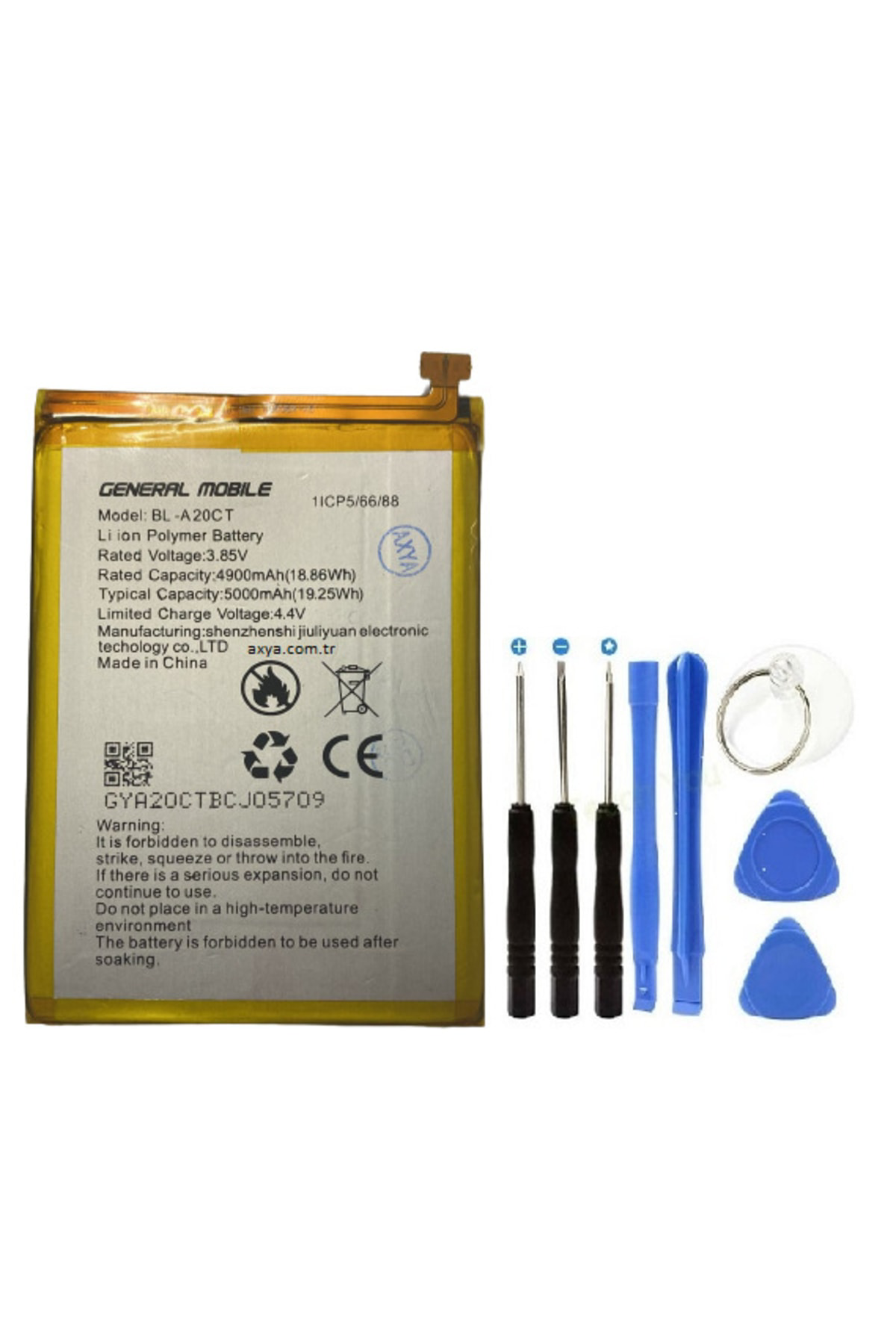 Axya General Mobile Gm21 Pro Pil Batarya Bl-A20ct 5000 Mah+Tamir Set