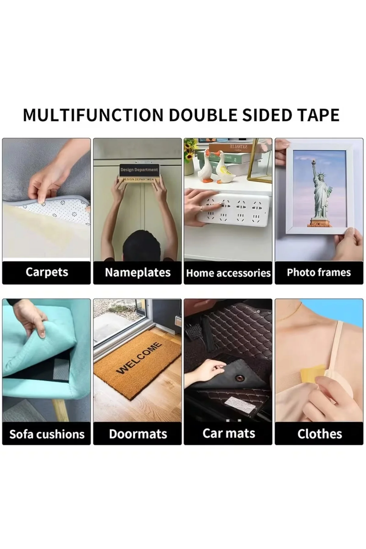 Geniş 10 Metre * 3 Cm Çift Taraflı Süper Güçlü Yapışkan Yapıştırıcı Bant Isıya Dayanıklı Geniş 10 Metre * 3 Cm Çift Taraflı Süper Güçlü Yapışkan Yapıştırıcı Bant Isıya Dayanıklı - Görsel 4