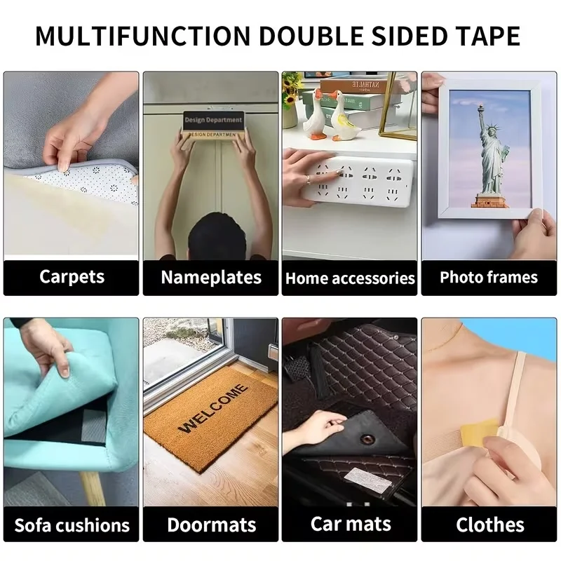 Geniş 10 Metre * 3 Cm Çift Taraflı Süper Güçlü Yapışkan Yapıştırıcı Bant Isıya Dayanıklı Geniş 10 Metre * 3 Cm Çift Taraflı Süper Güçlü Yapışkan Yapıştırıcı Bant Isıya Dayanıklı