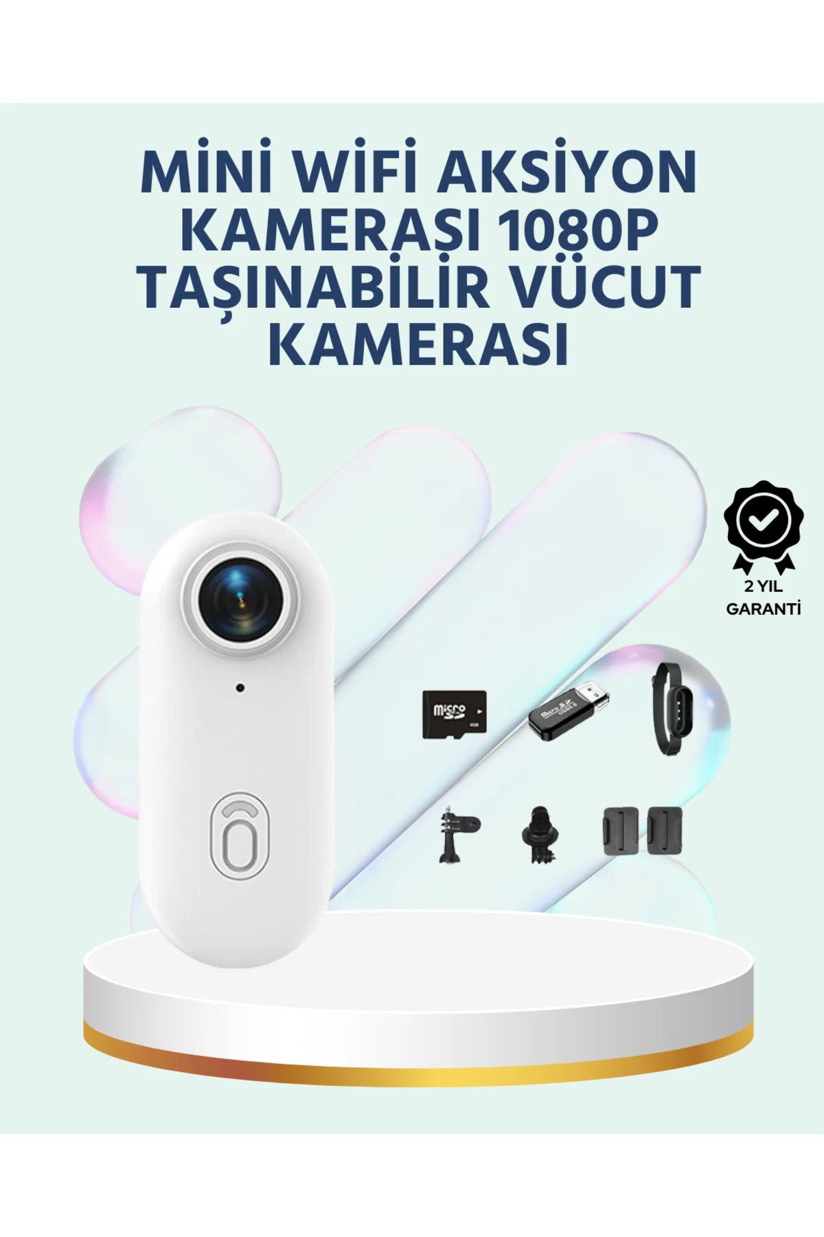 Geniş Açı Lensli WiFi Spor ve Vlog Kamerası