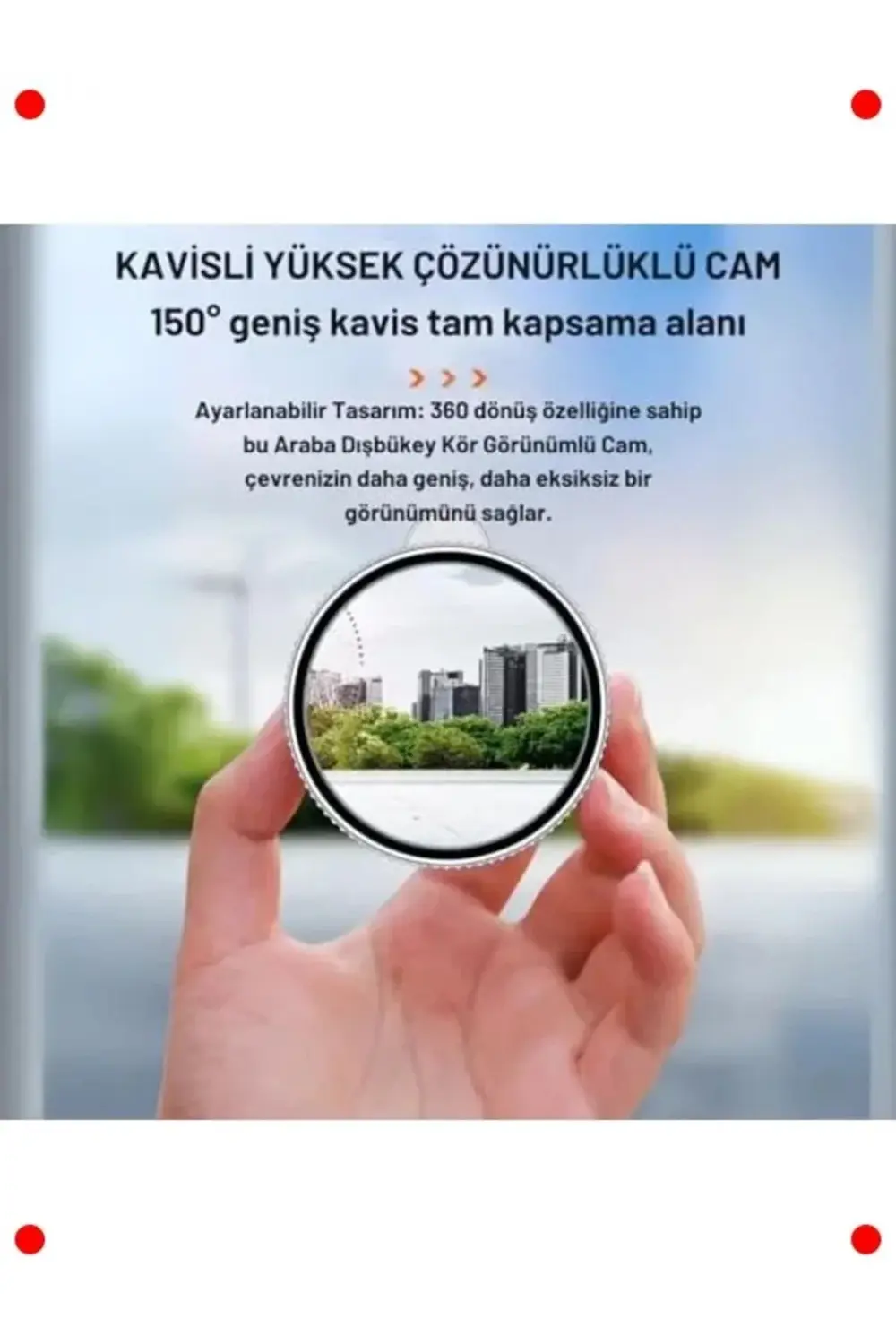 Geniş Açılı Araç Kör Nokta Aynası (2 Adet)