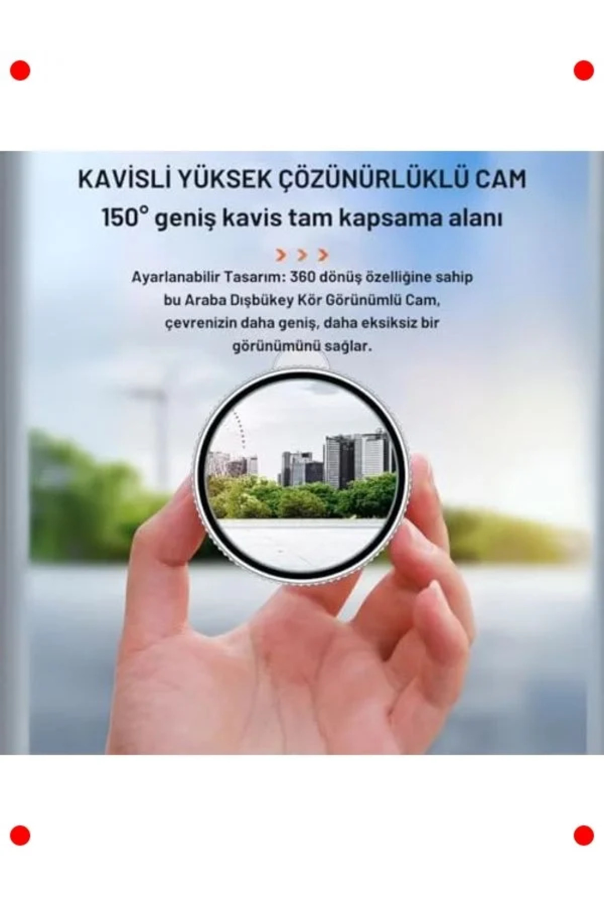 Geniş Açılı Araç Kör Nokta Aynası (2 Adet)