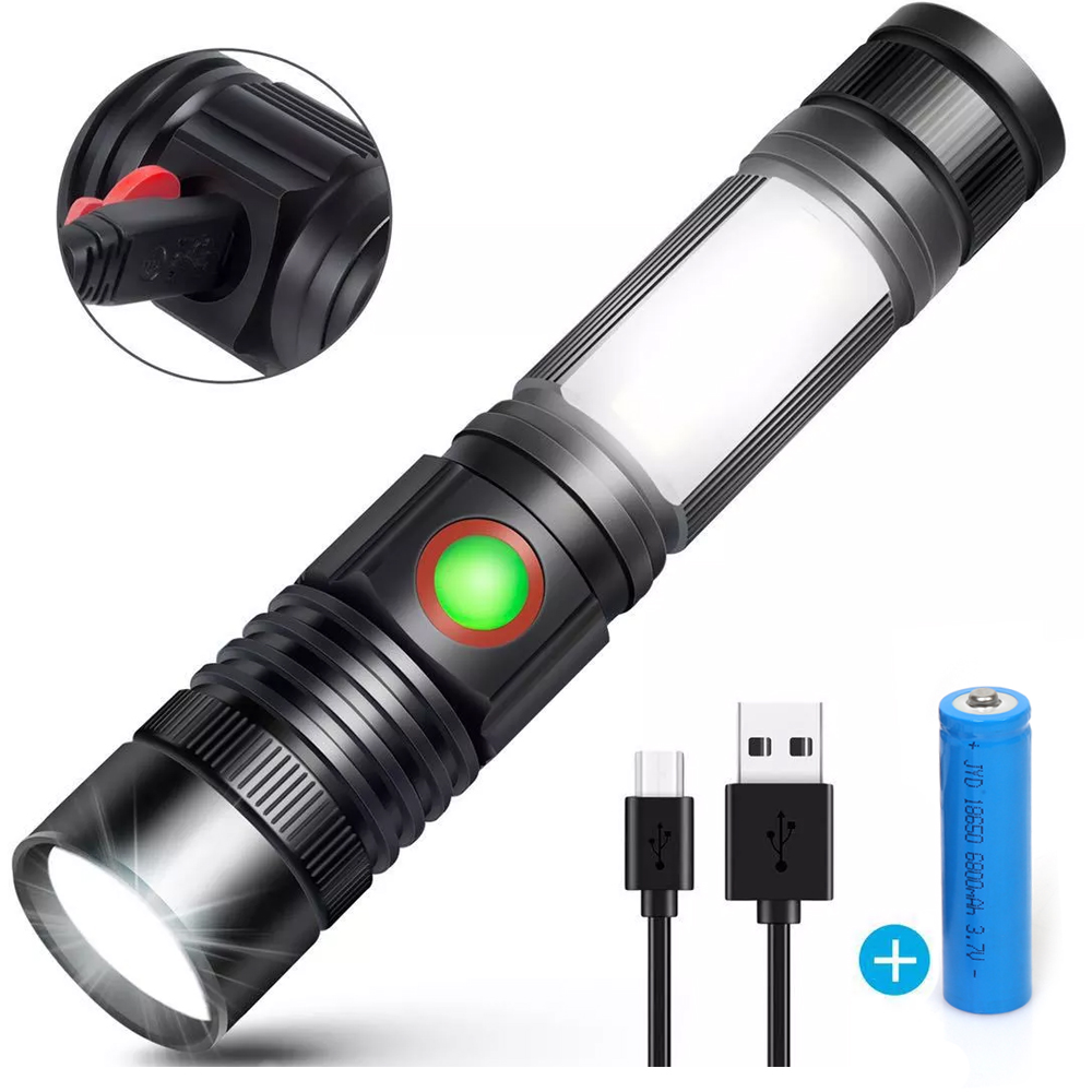 Geniş Açılı P50 Led Şarjlı EL Feneri Watton Wt-601 TdrTR