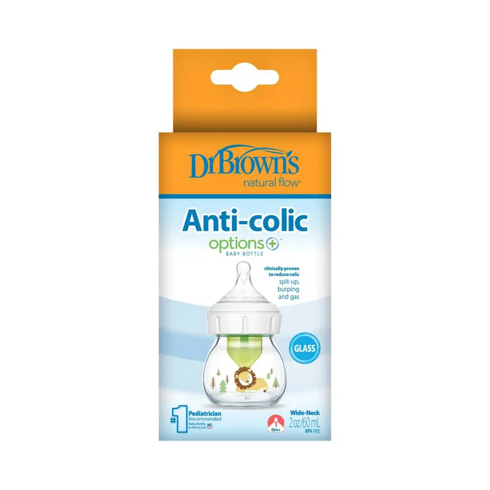 Geniş Ağız Anti Kolik Options+ Cam Biberon 60 ml
