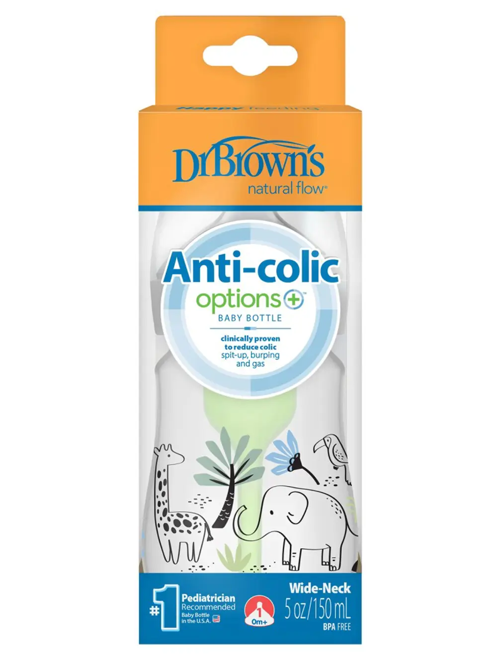 Geniş Ağız PP Antikolik Options Biberon  150ml Erkek